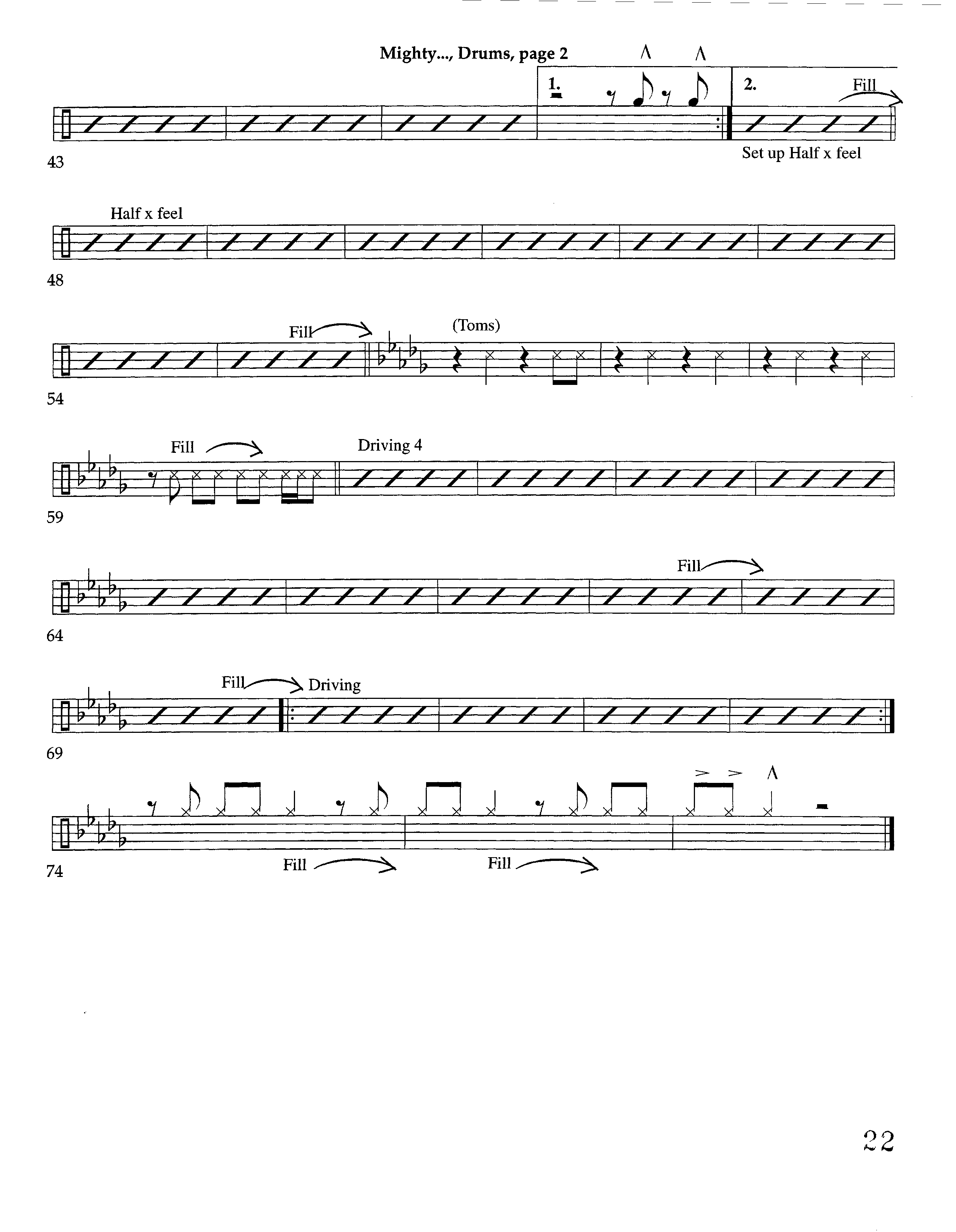 Mighty Is Our God (Instrumental) Drum Set (Lifeway Worship / Arr. Richard Kingsmore)