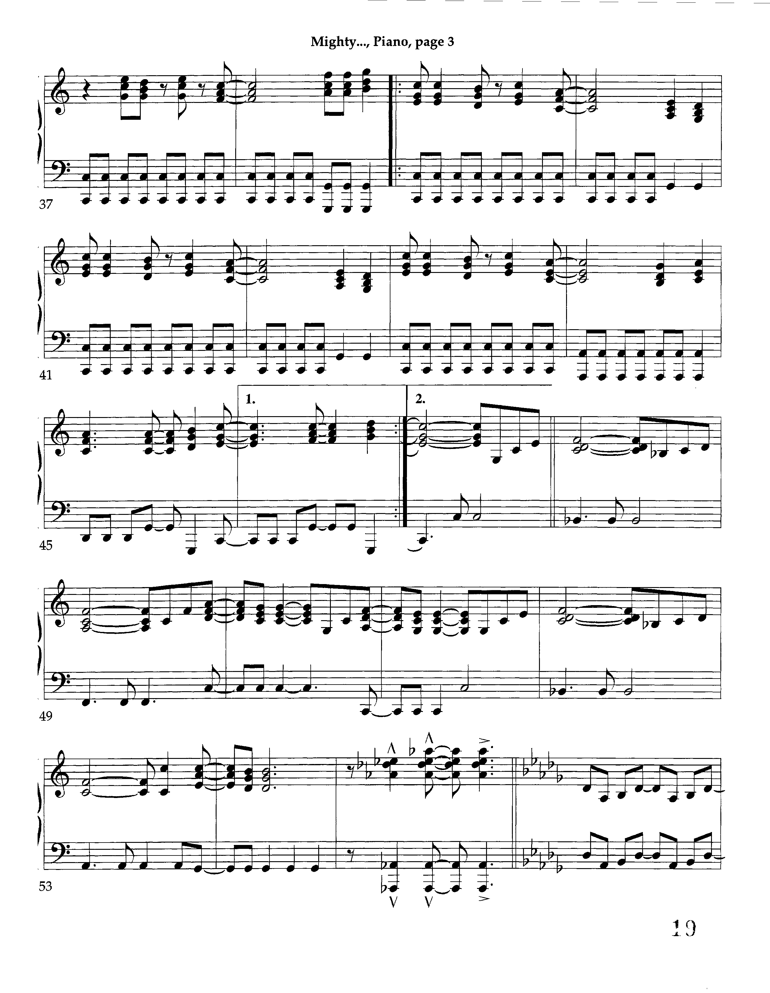 Mighty Is Our God (Instrumental) Piano Sheet (Lifeway Worship / Arr. Richard Kingsmore)