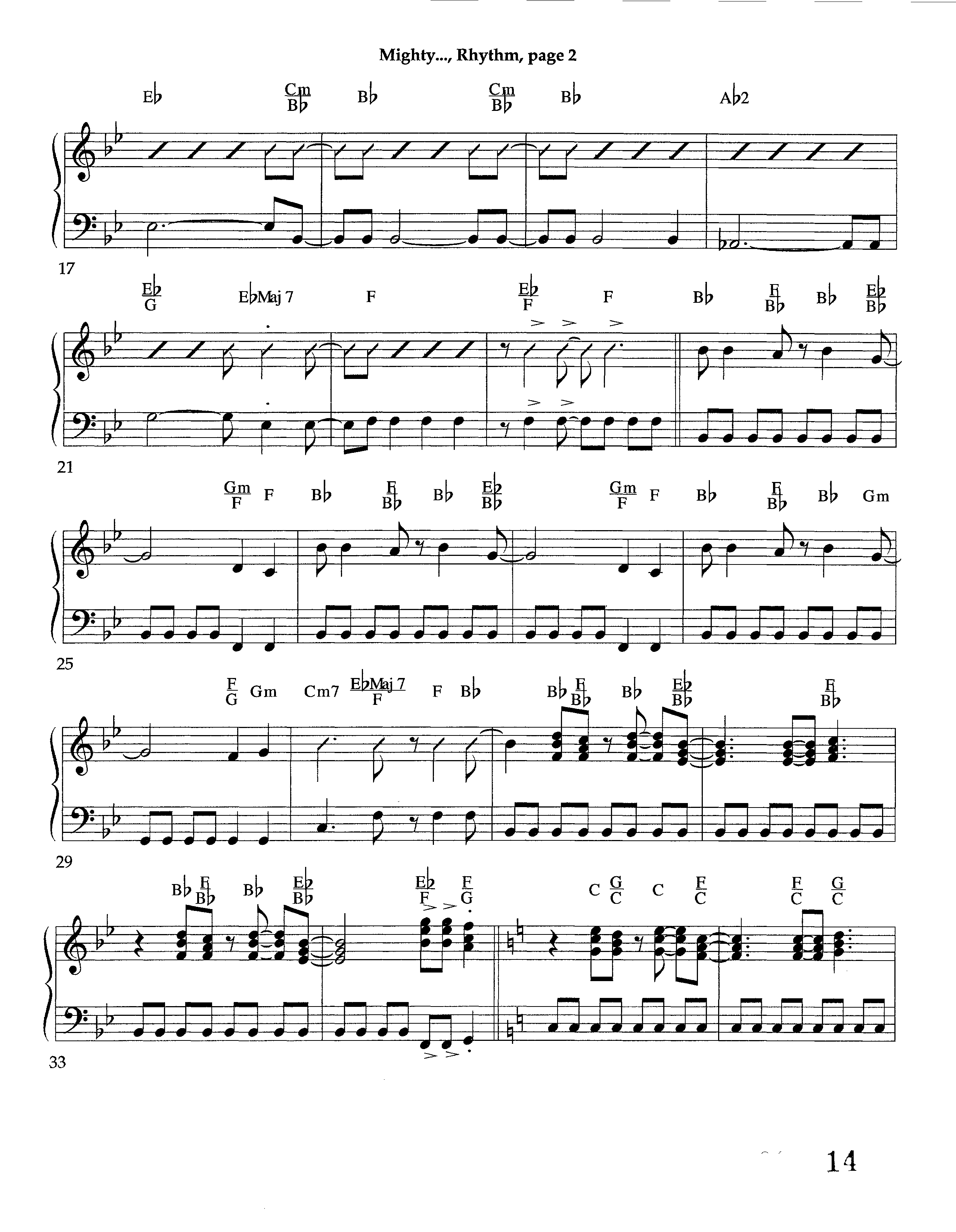 Mighty Is Our God (Instrumental) Rhythm Chart (Lifeway Worship / Arr. Richard Kingsmore)