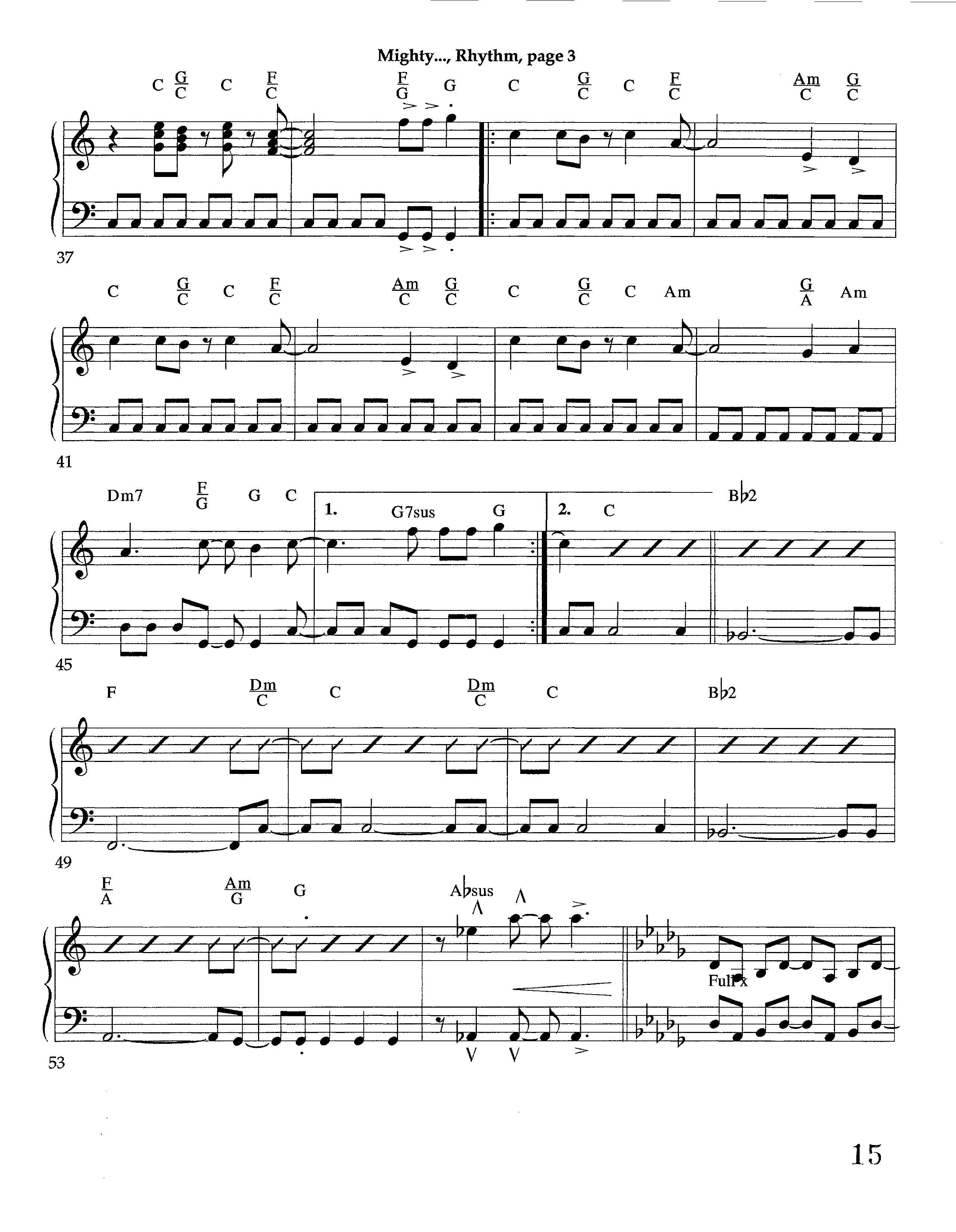 Mighty Is Our God (Instrumental) Rhythm Chart (Lifeway Worship / Arr. Richard Kingsmore)