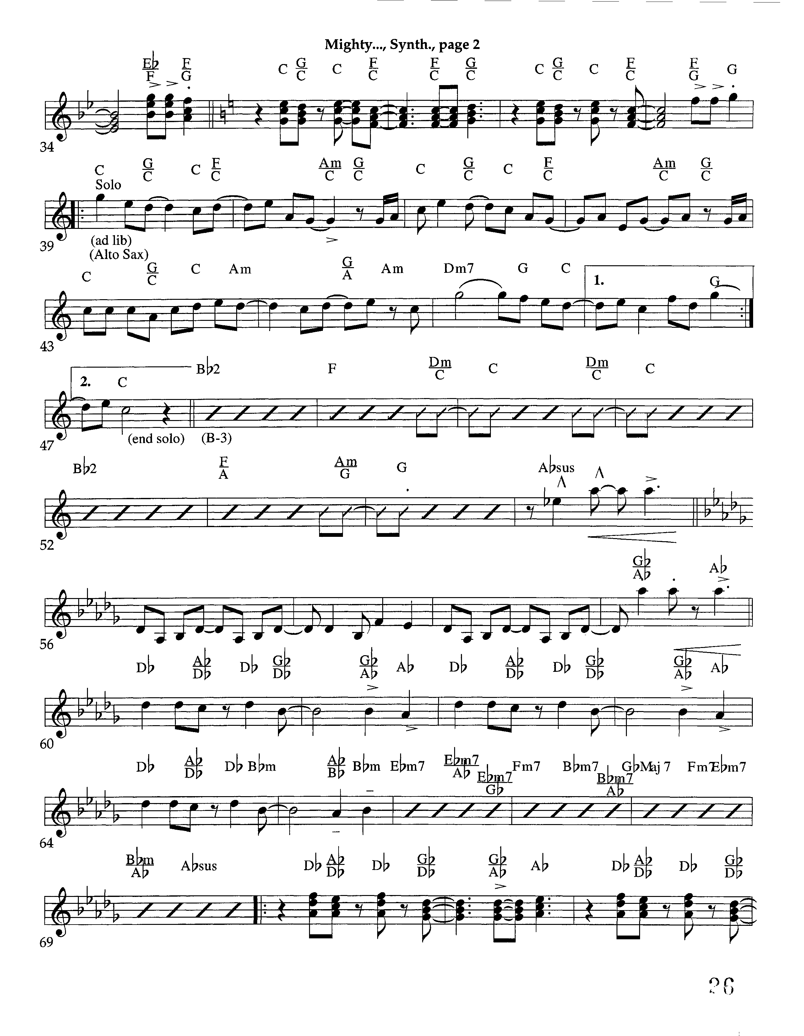 Mighty Is Our God (Instrumental) Synth (Lifeway Worship / Arr. Richard Kingsmore)