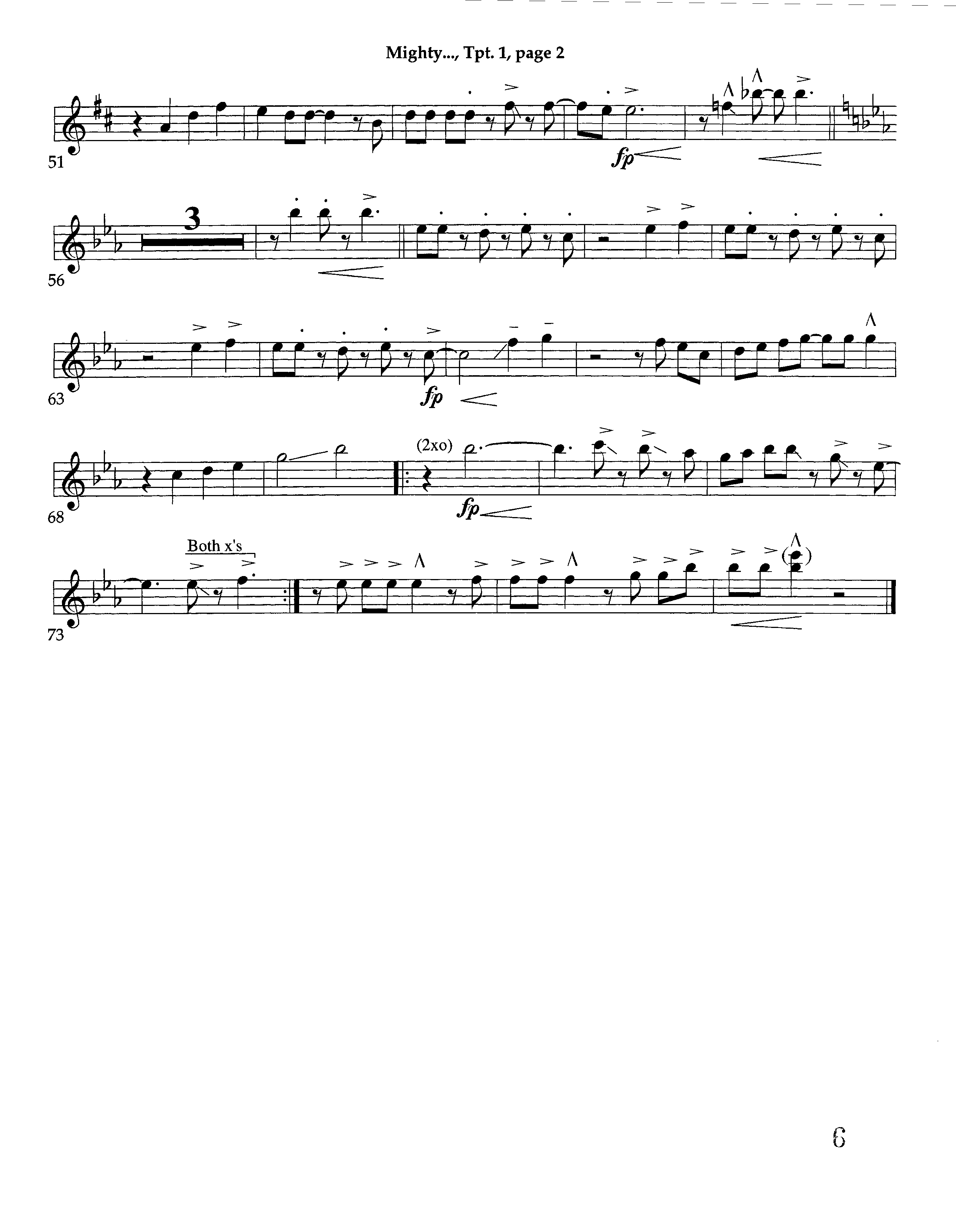 Mighty Is Our God (Instrumental) Trumpet 1 (Lifeway Worship / Arr. Richard Kingsmore)