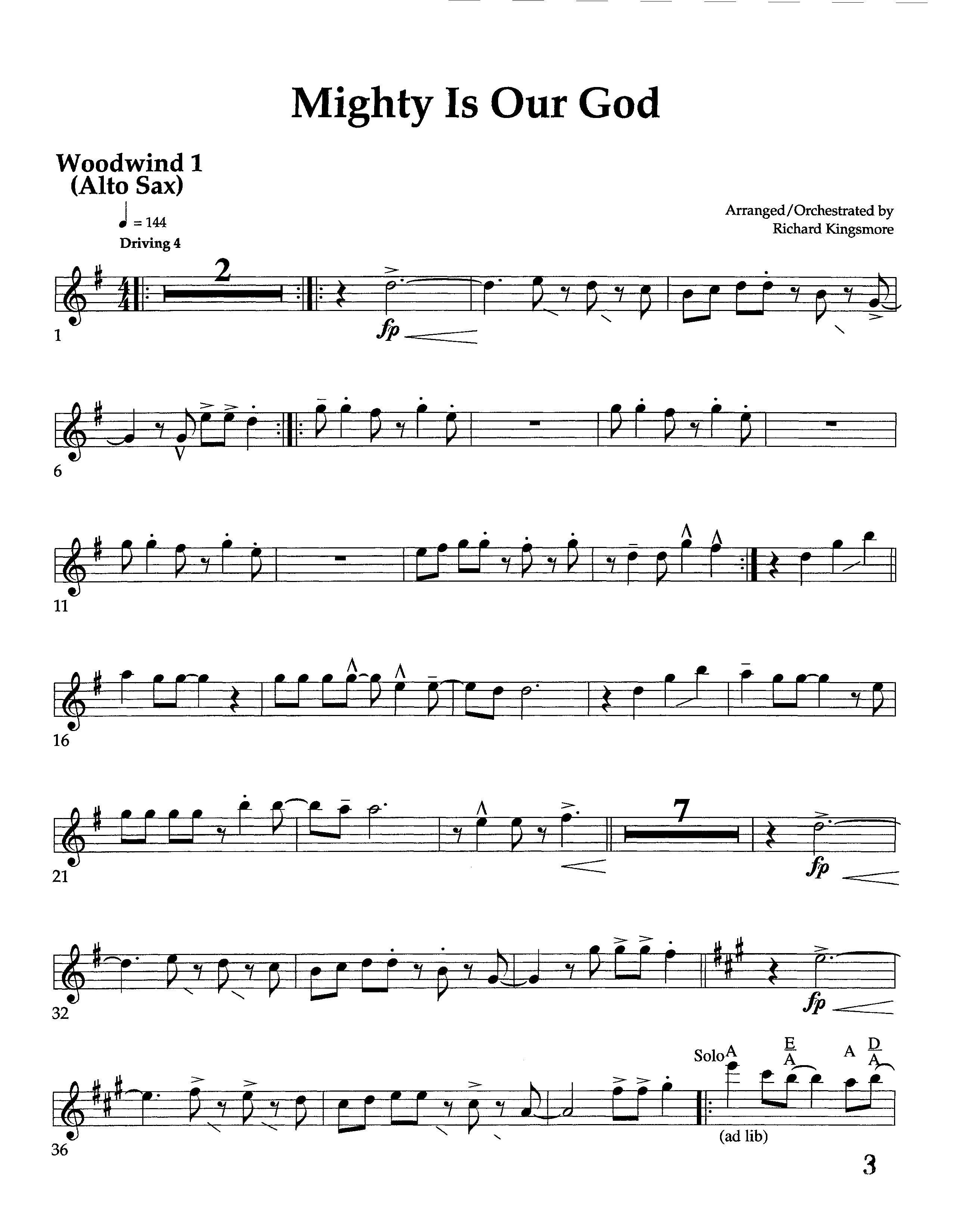 Mighty Is Our God (Instrumental) Winds (Lifeway Worship / Arr. Richard Kingsmore)