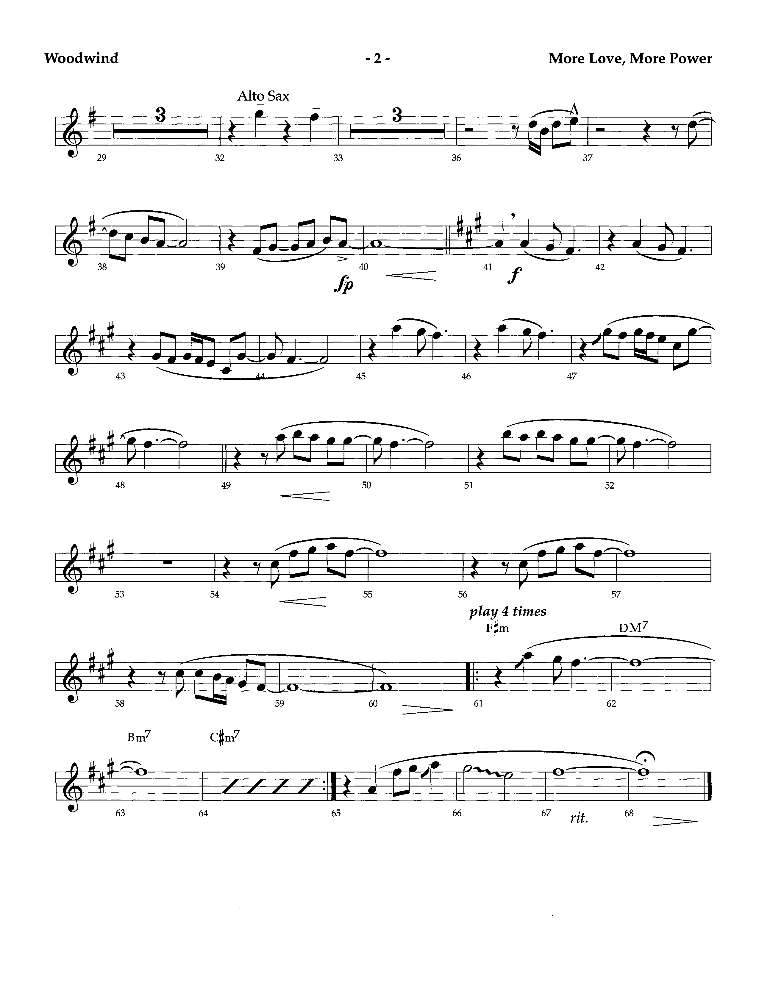 More Love More Power (Instrumental) Winds (Lifeway Worship / Arr. Richard Kingsmore)