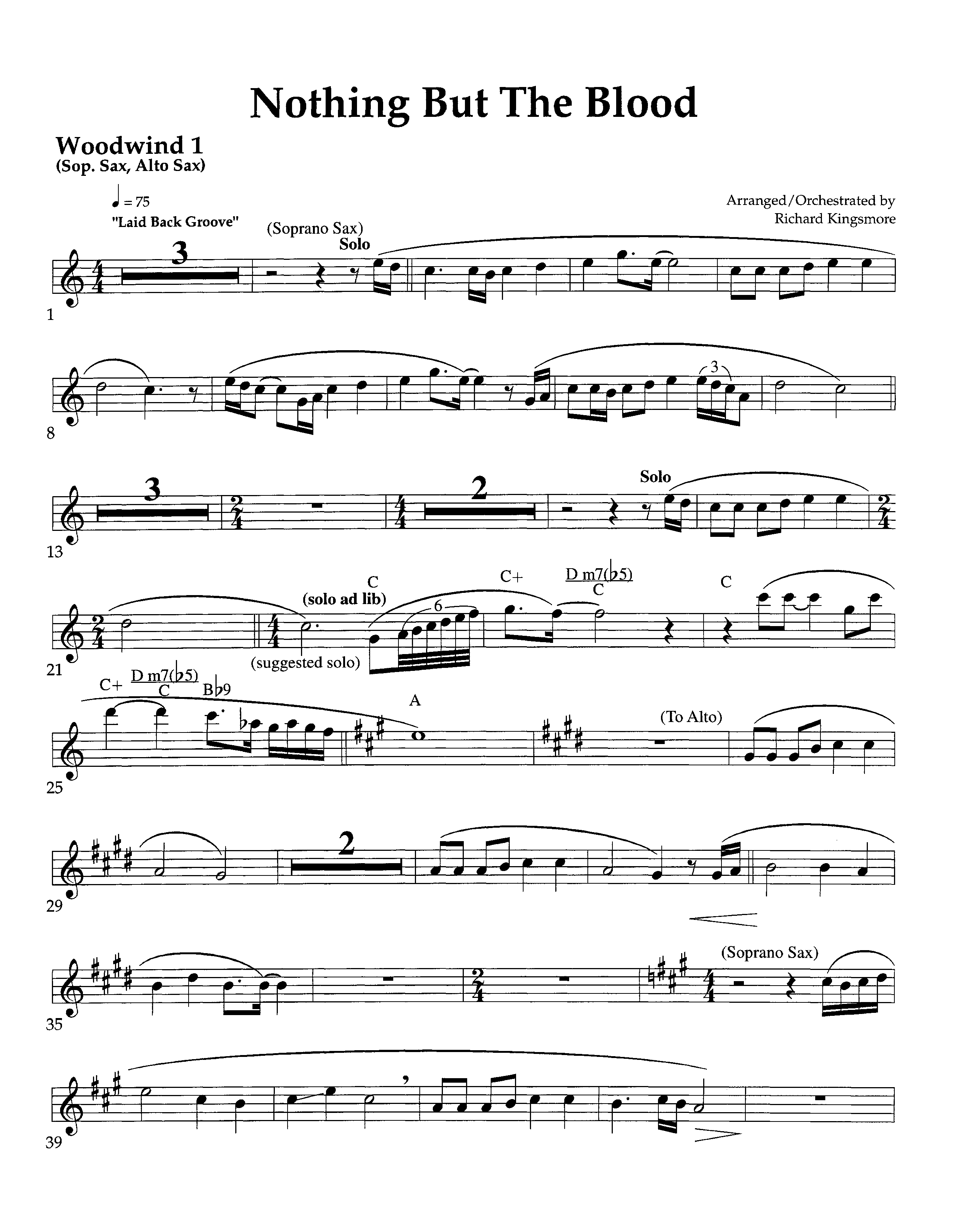 Nothing But The Blood (Instrumental) Winds (Lifeway Worship / Arr. Richard Kingsmore)