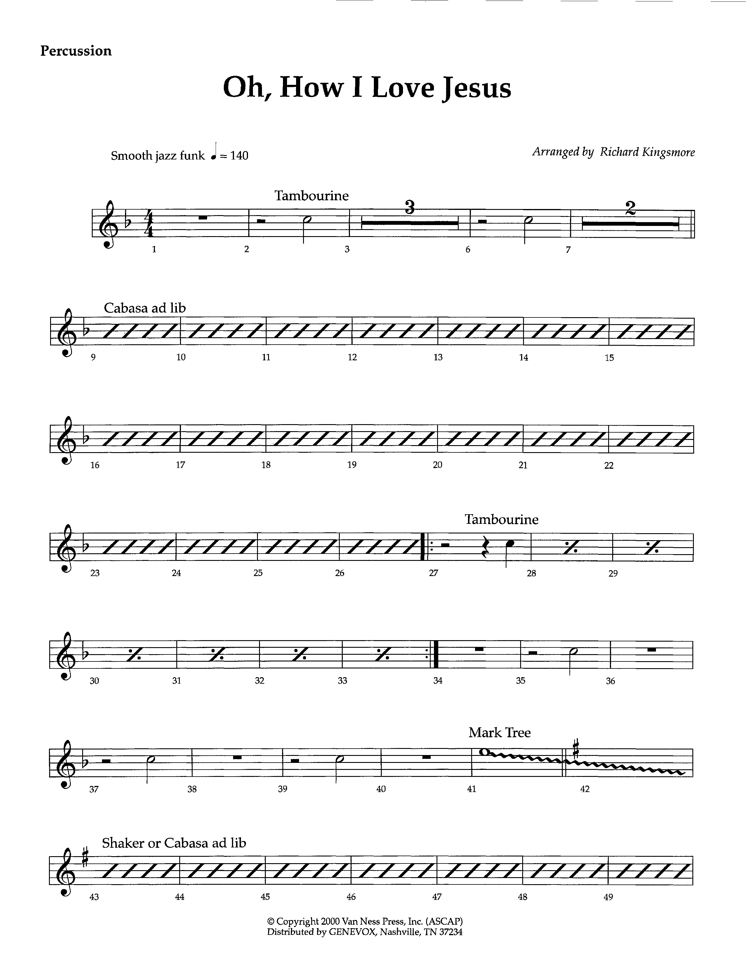 Oh How I Love Jesus (Instrumental) Percussion (Lifeway Worship / Arr. Richard Kingsmore)