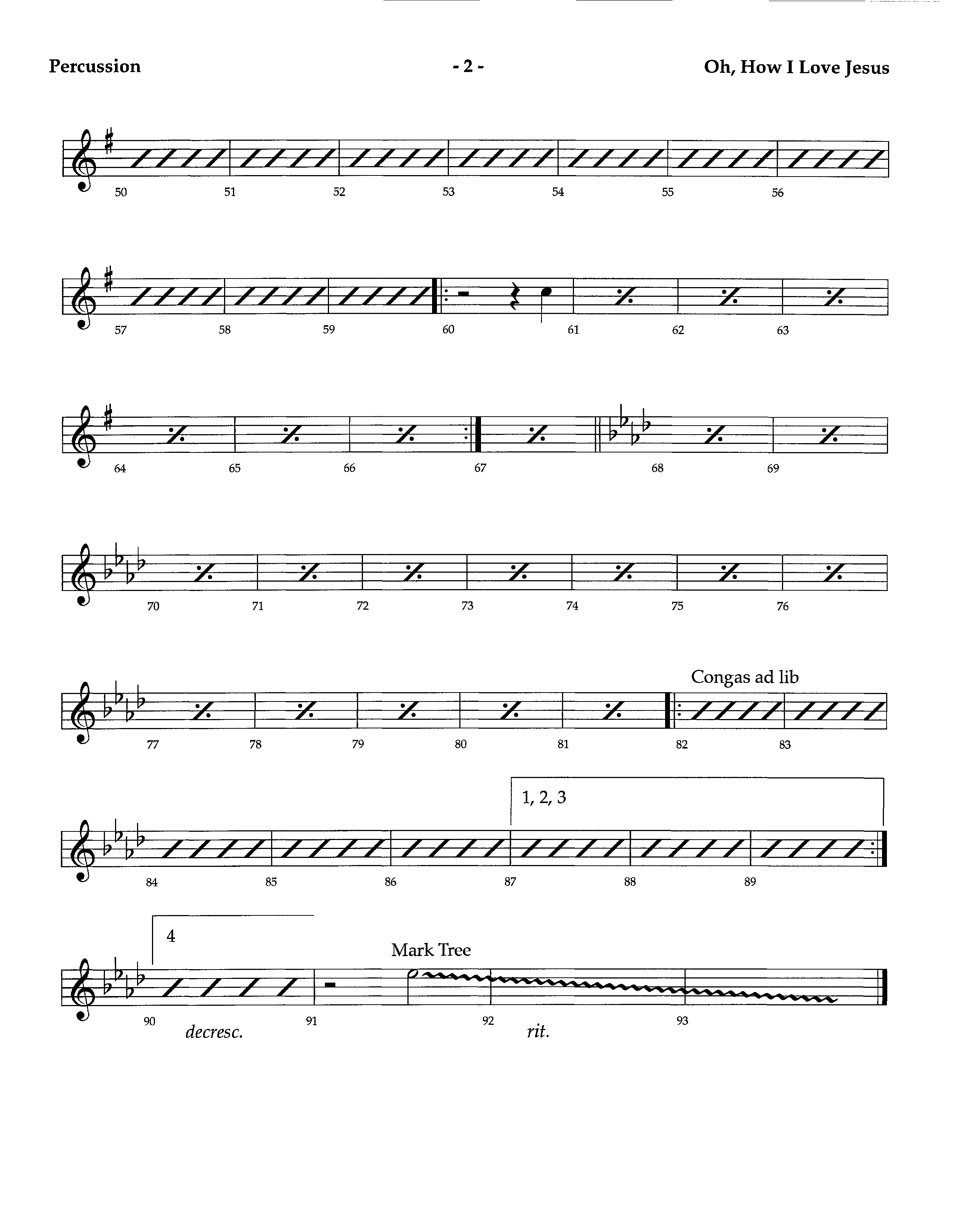 Oh How I Love Jesus (Instrumental) Percussion (Lifeway Worship / Arr. Richard Kingsmore)