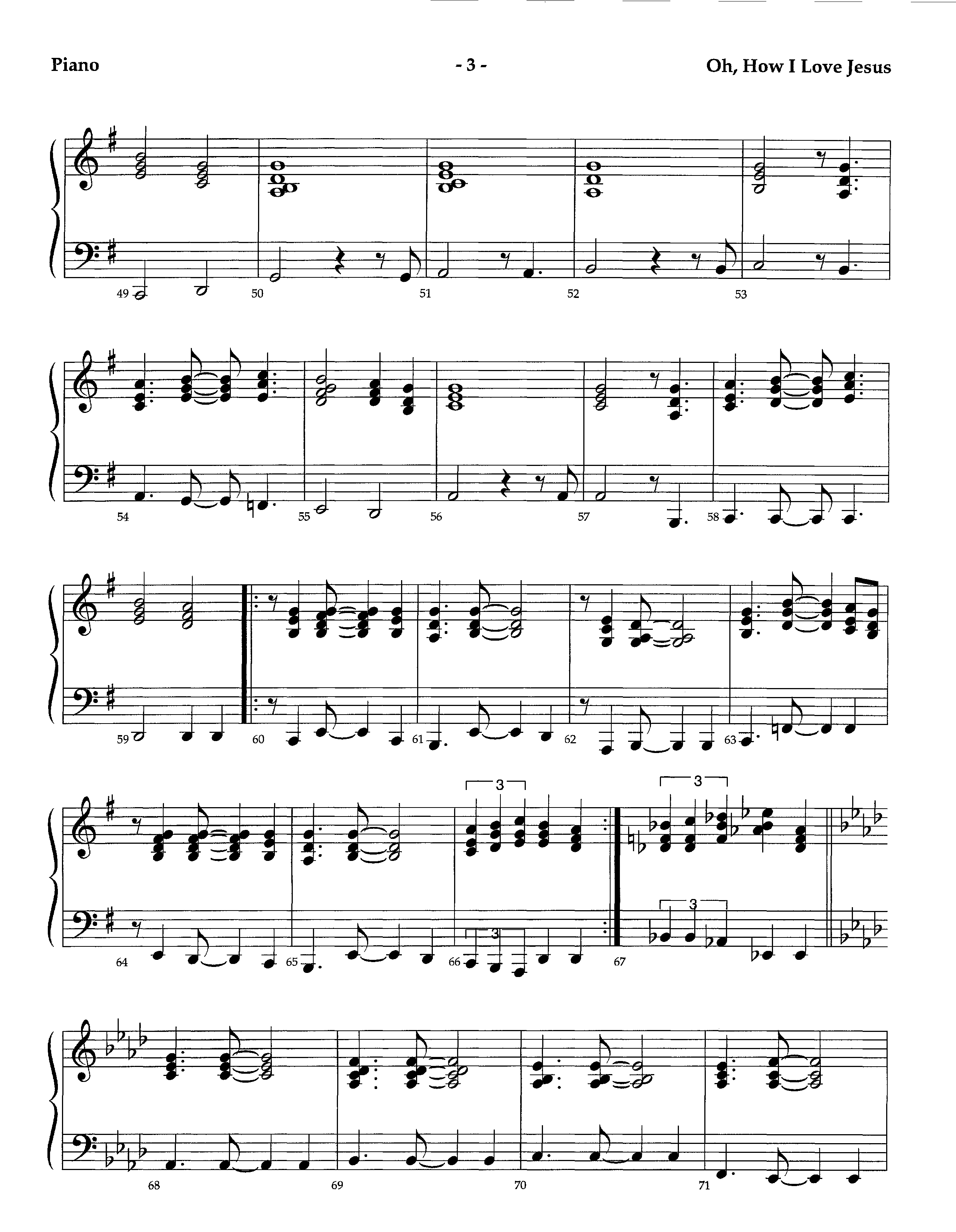 Oh How I Love Jesus (Instrumental) Piano Sheet (Lifeway Worship / Arr. Richard Kingsmore)