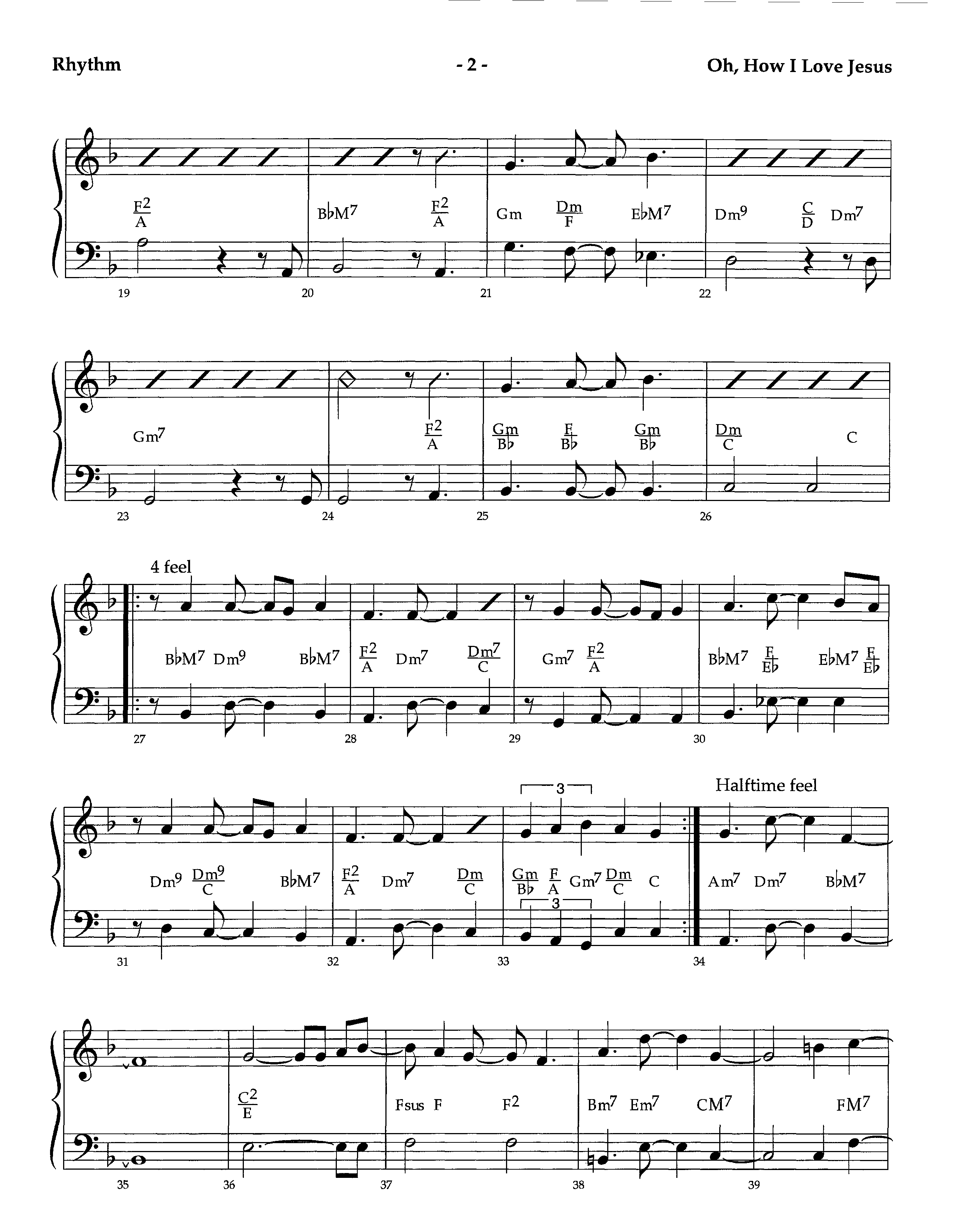 Oh How I Love Jesus (Instrumental) Rhythm Chart (Lifeway Worship / Arr. Richard Kingsmore)