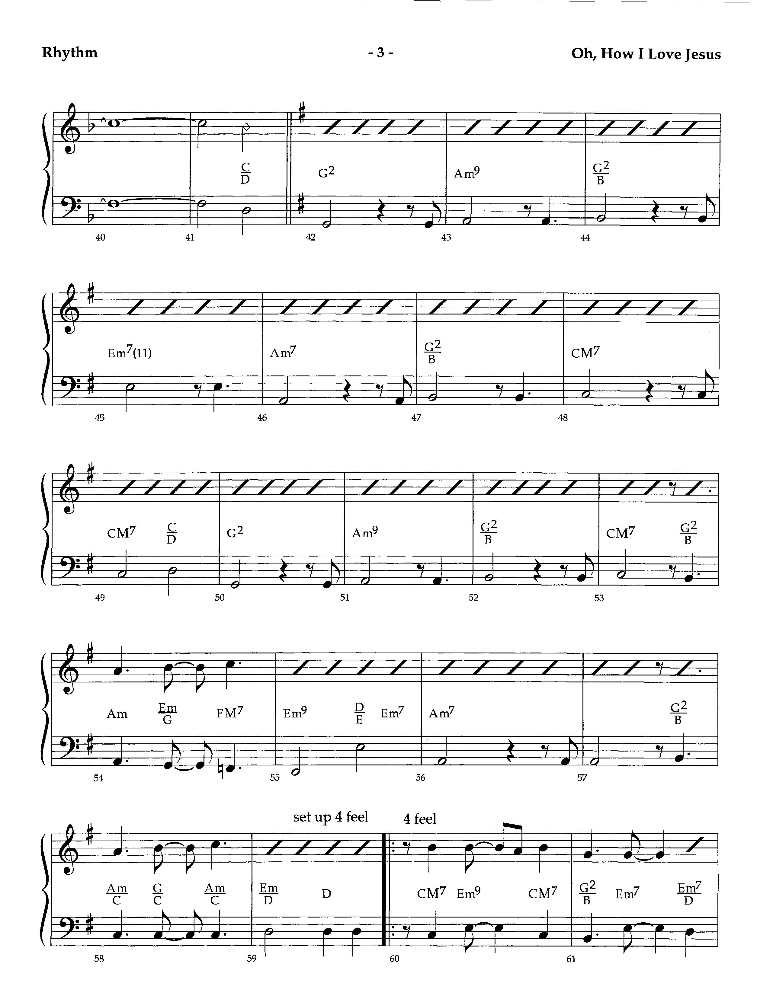 Oh How I Love Jesus (Instrumental) Rhythm Chart (Lifeway Worship / Arr. Richard Kingsmore)