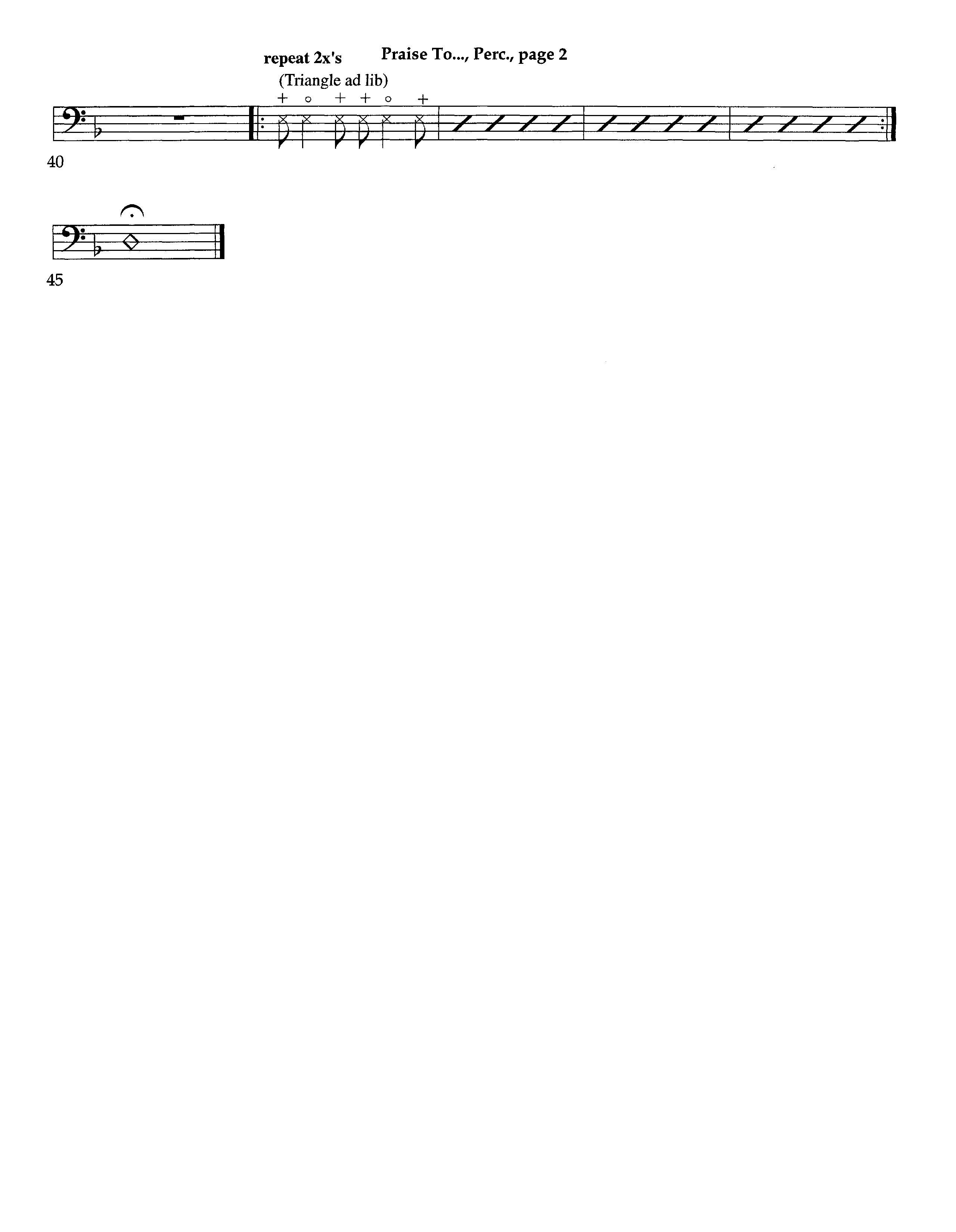 Praise To The Lord (Instrumental) Percussion (Arr. Richard Kingsmore / Lifeway Worship)