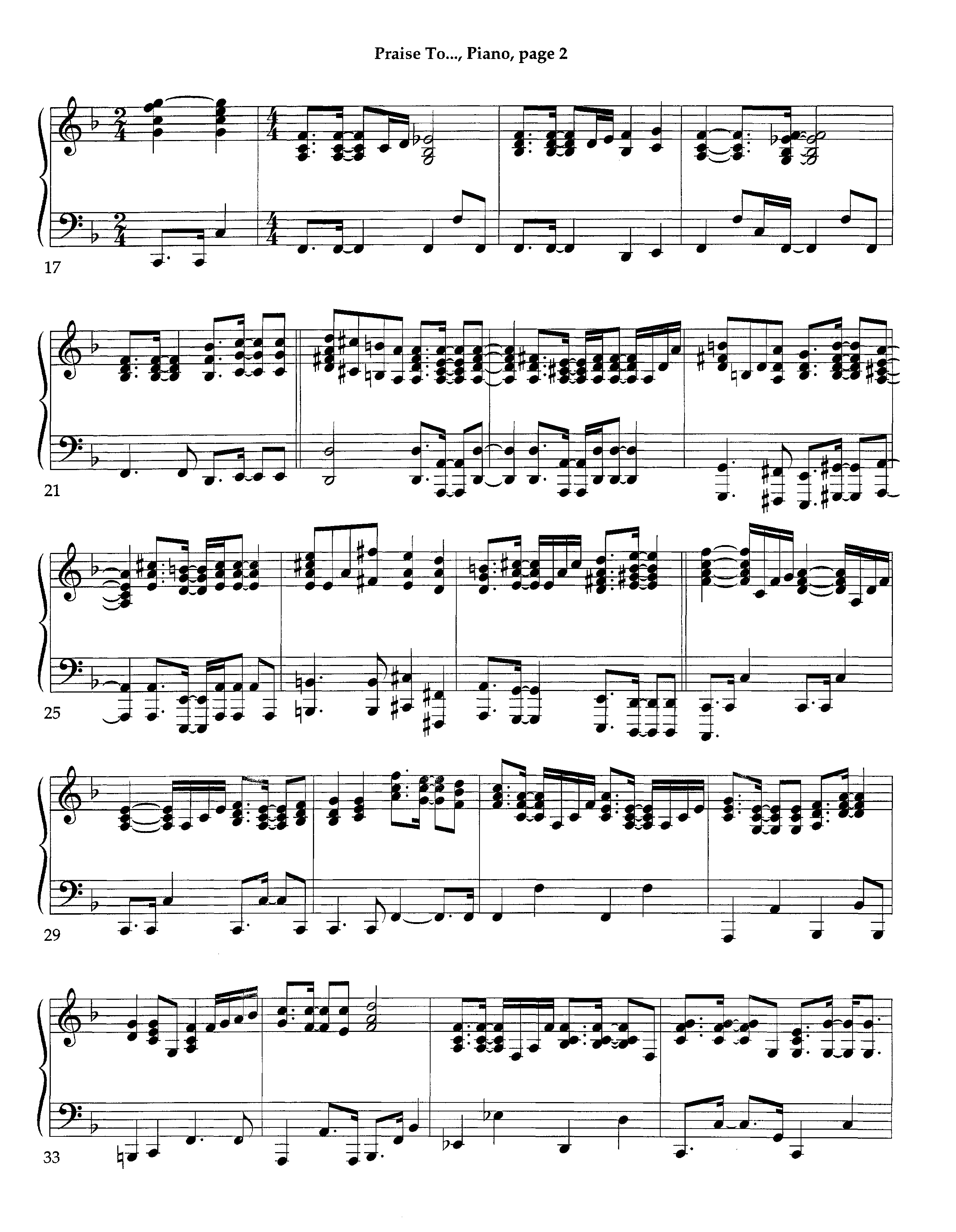 Praise To The Lord (Instrumental) Piano Sheet (Arr. Richard Kingsmore / Lifeway Worship)