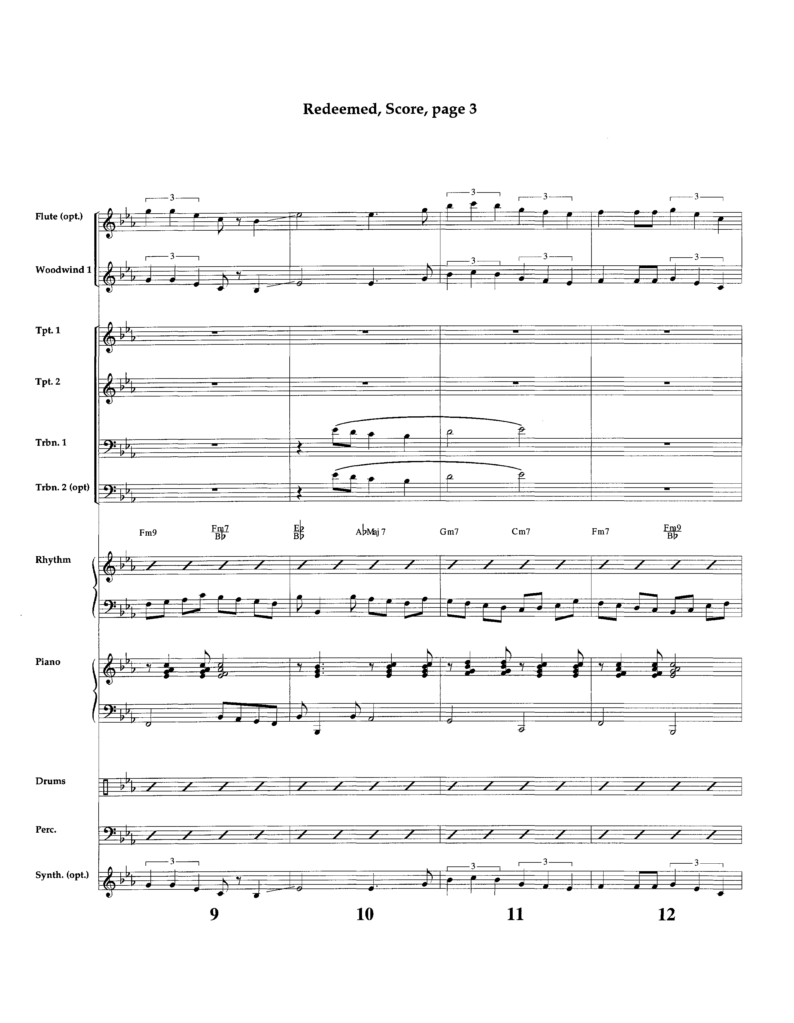 Redeemed (Instrumental) Conductor's Score (Lifeway Worship / Arr. Richard Kingsmore)