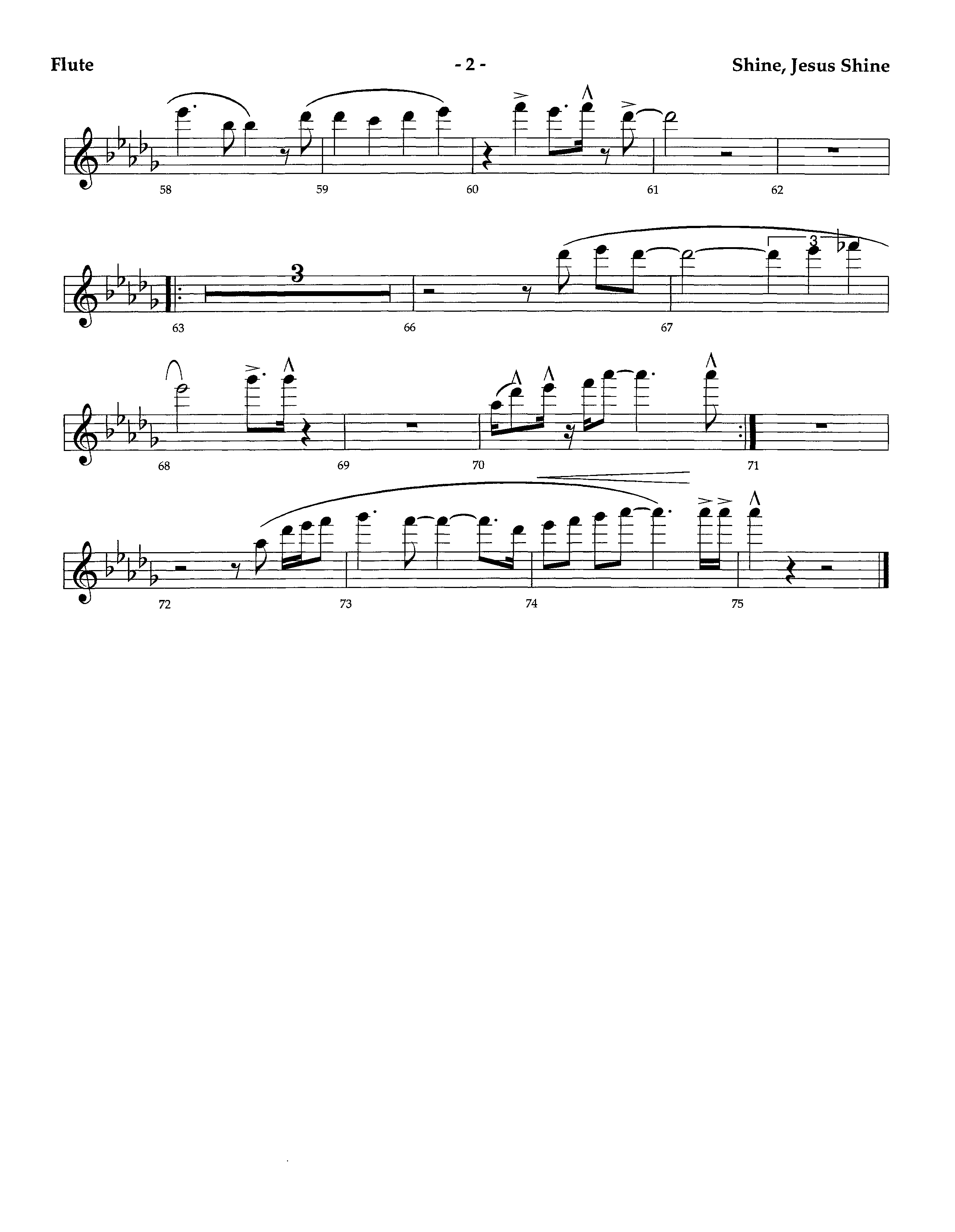 Shine Jesus Shine (Instrumental) Flute (Lifeway Worship / Arr. Richard Kingsmore)