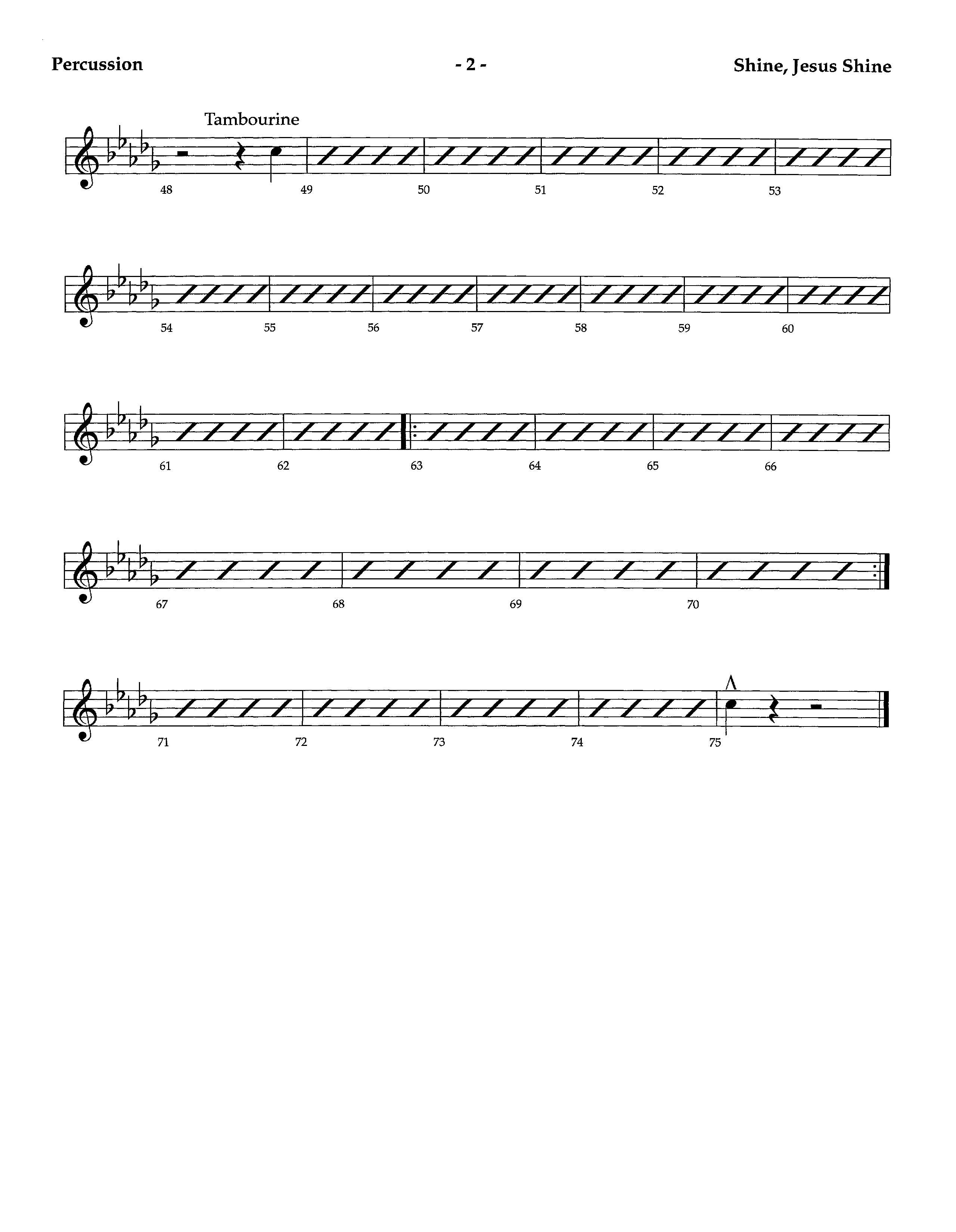 Shine Jesus Shine (Instrumental) Percussion (Lifeway Worship / Arr. Richard Kingsmore)