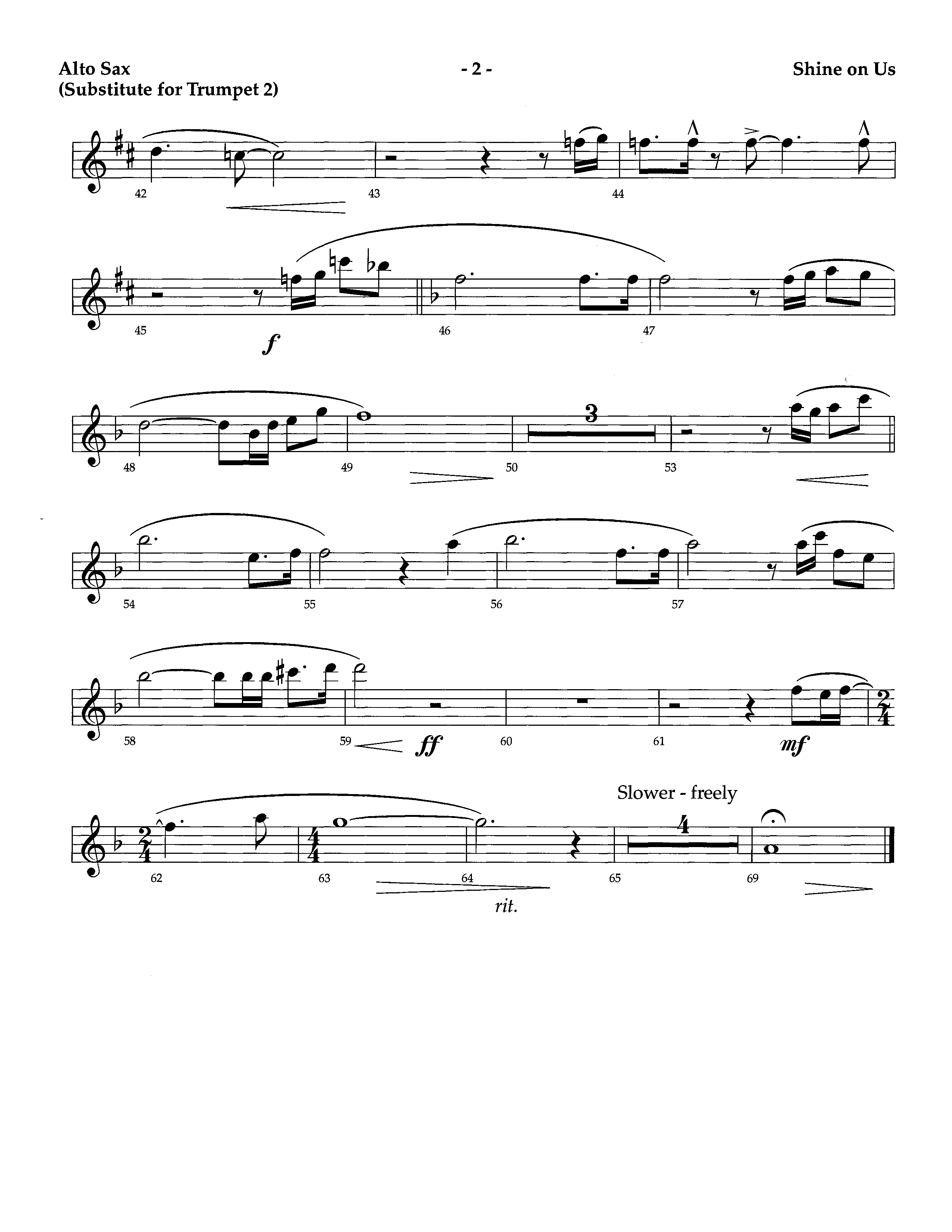 Shine On Us (Instrumental) Alto Sax (Lifeway Worship / Arr. Richard Kingsmore)