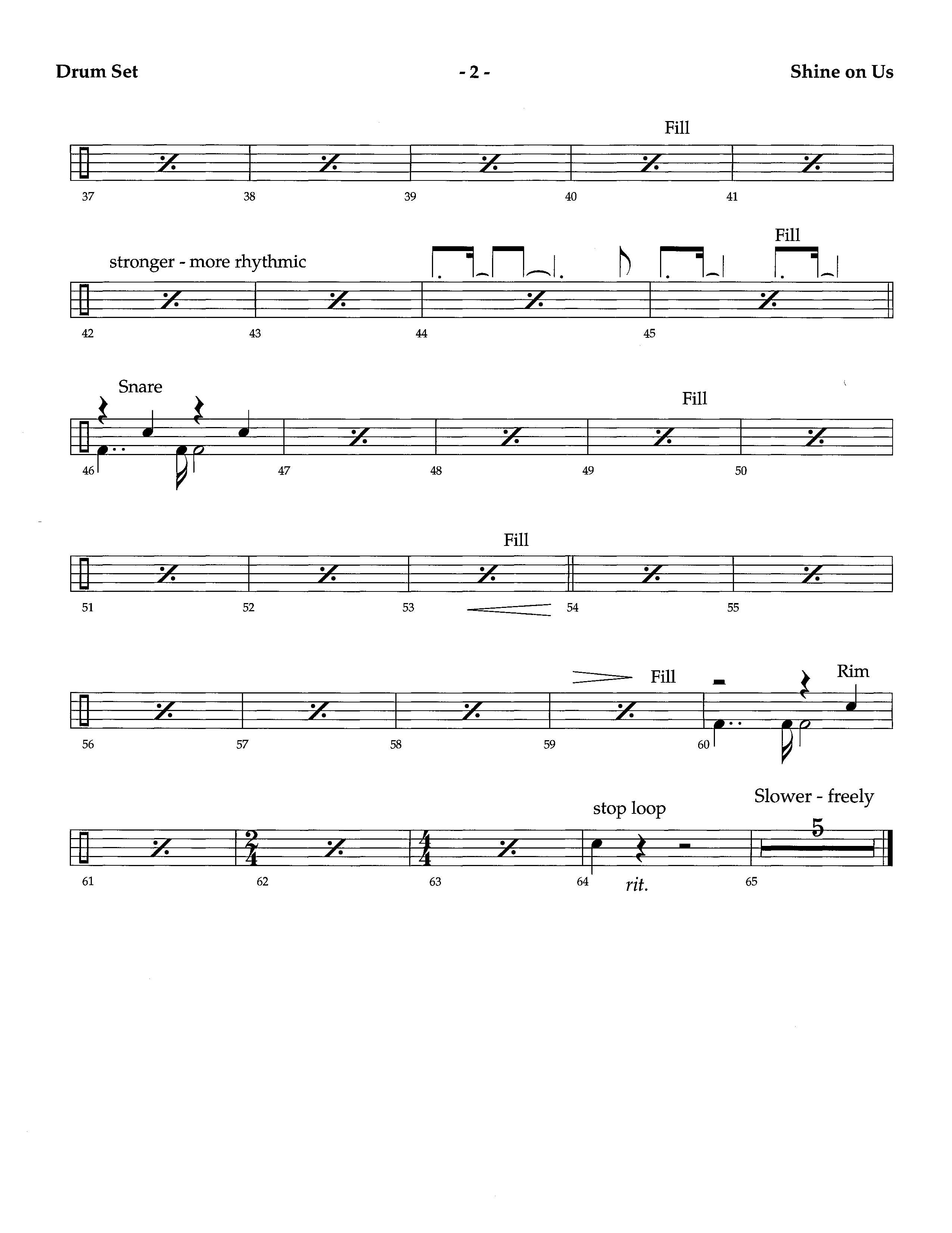 Shine On Us (Instrumental) Drum Set (Lifeway Worship / Arr. Richard Kingsmore)