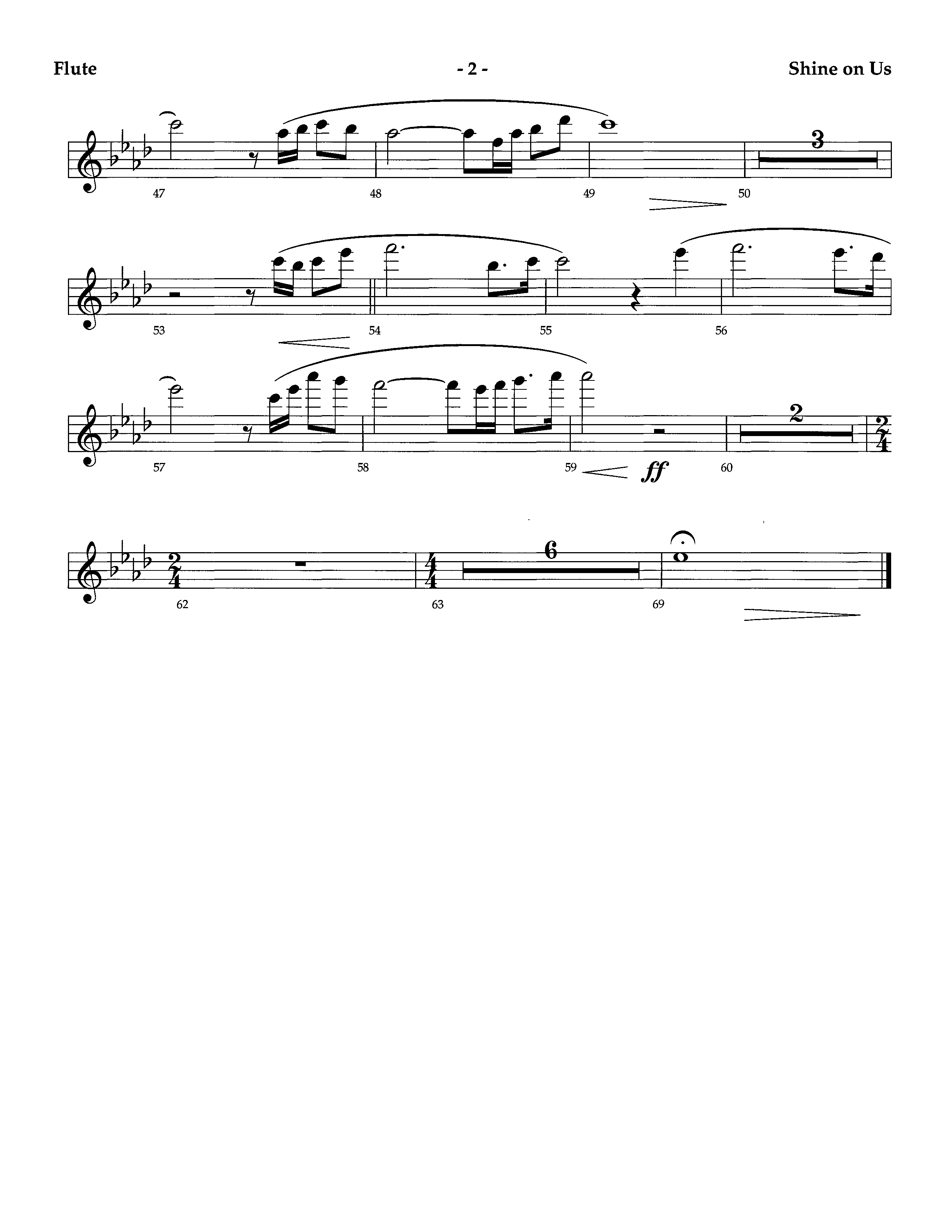 Shine On Us (Instrumental) Flute (Lifeway Worship / Arr. Richard Kingsmore)