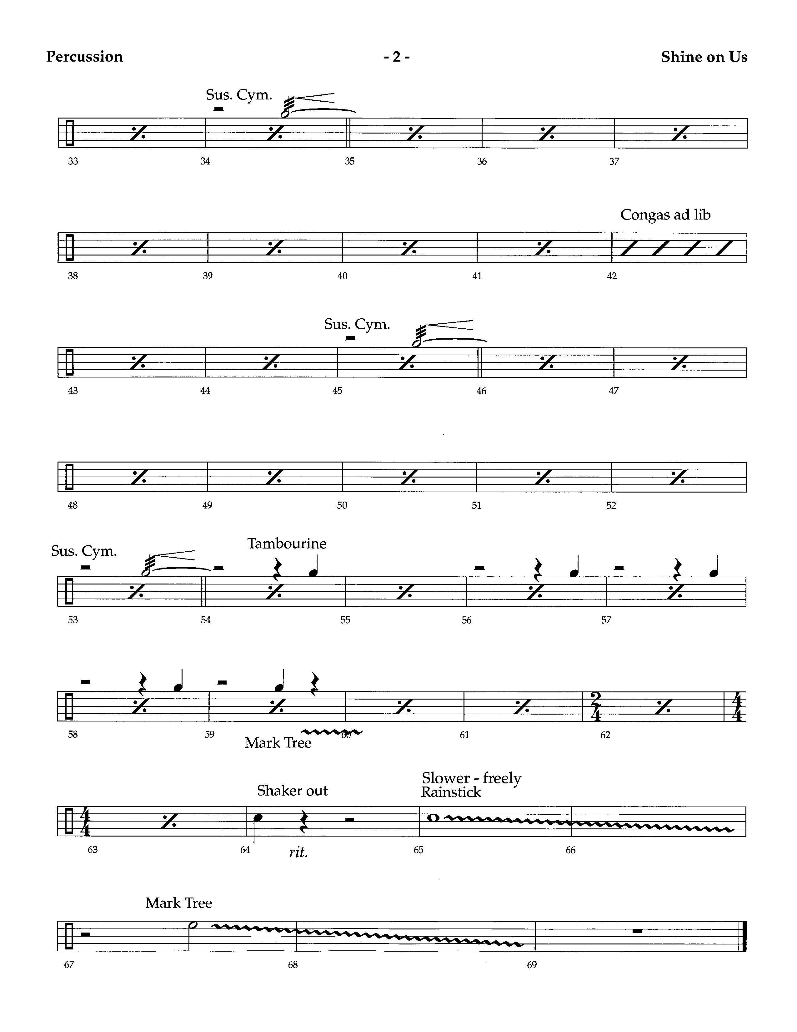 Shine On Us (Instrumental) Percussion (Lifeway Worship / Arr. Richard Kingsmore)