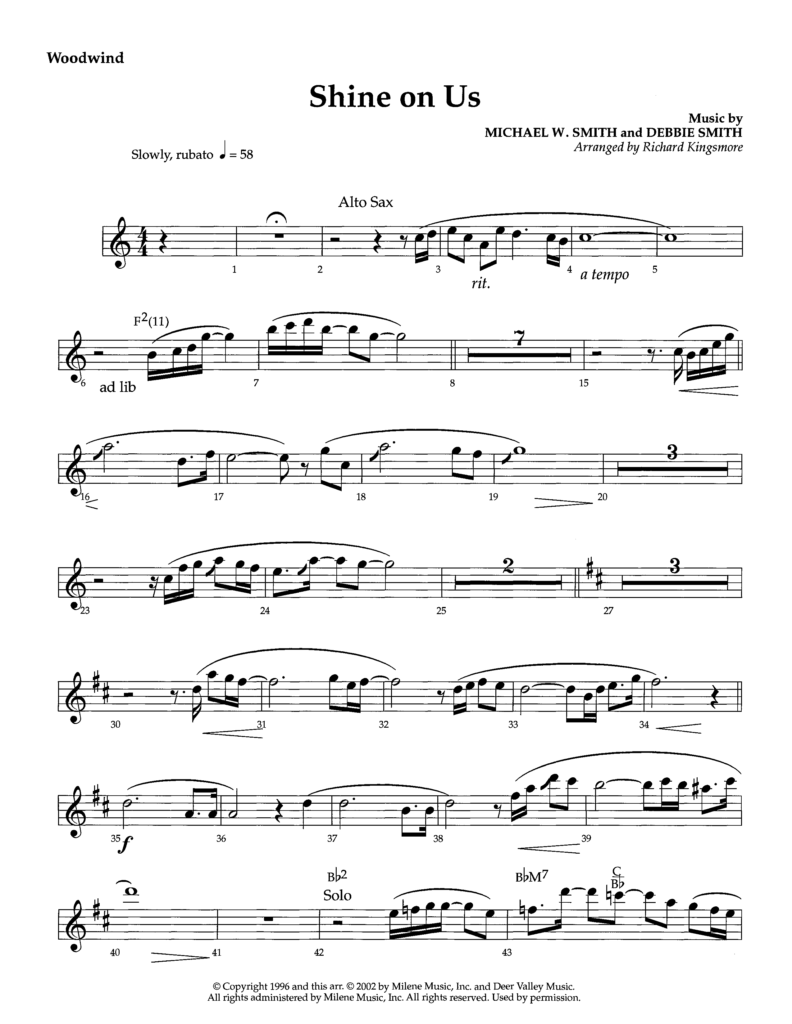 Shine On Us (Instrumental) Winds (Lifeway Worship / Arr. Richard Kingsmore)