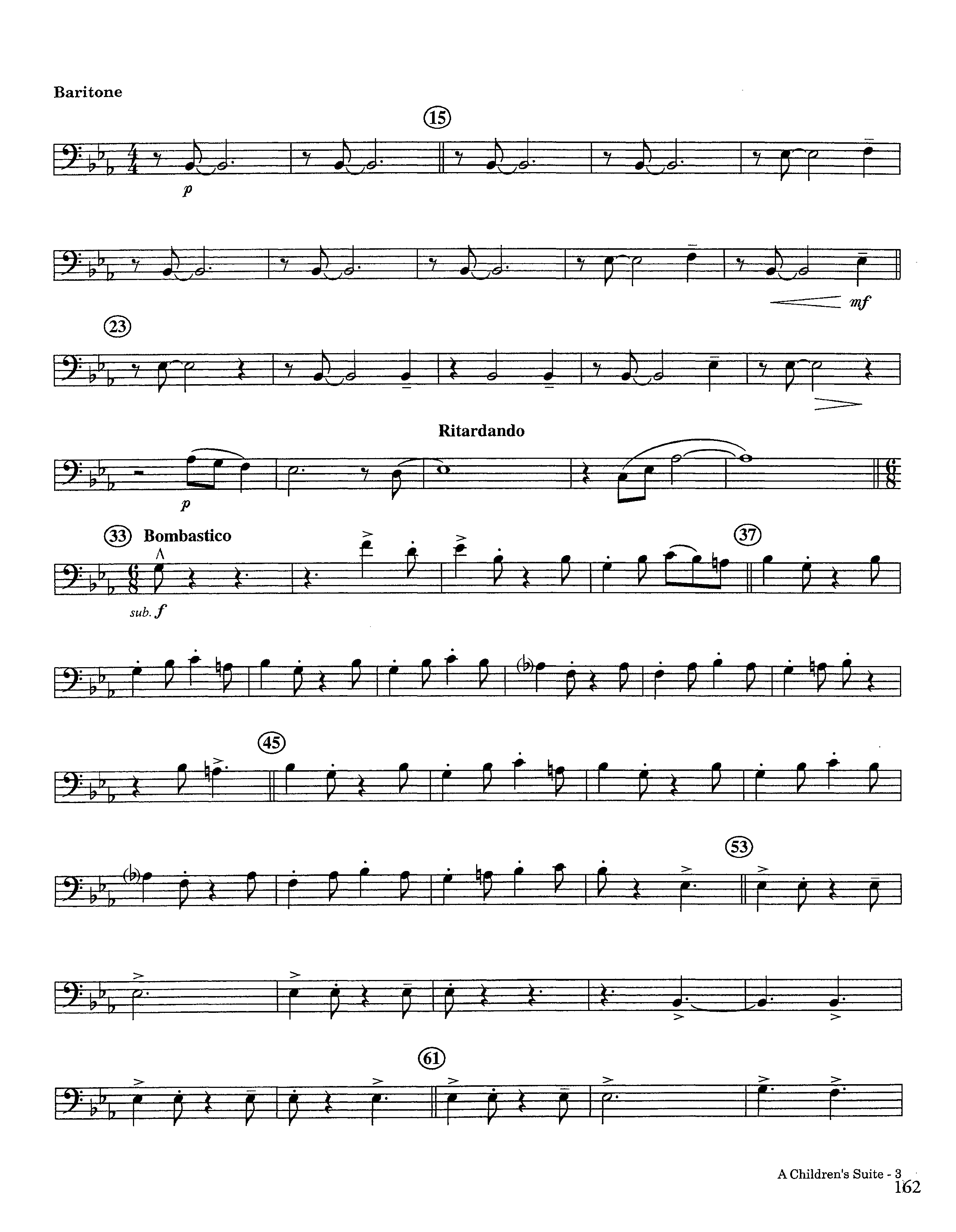 A Children's Suite (Instrumental) Baritone Horn BC (Lifeway Worship / Arr. Ed Hogan)
