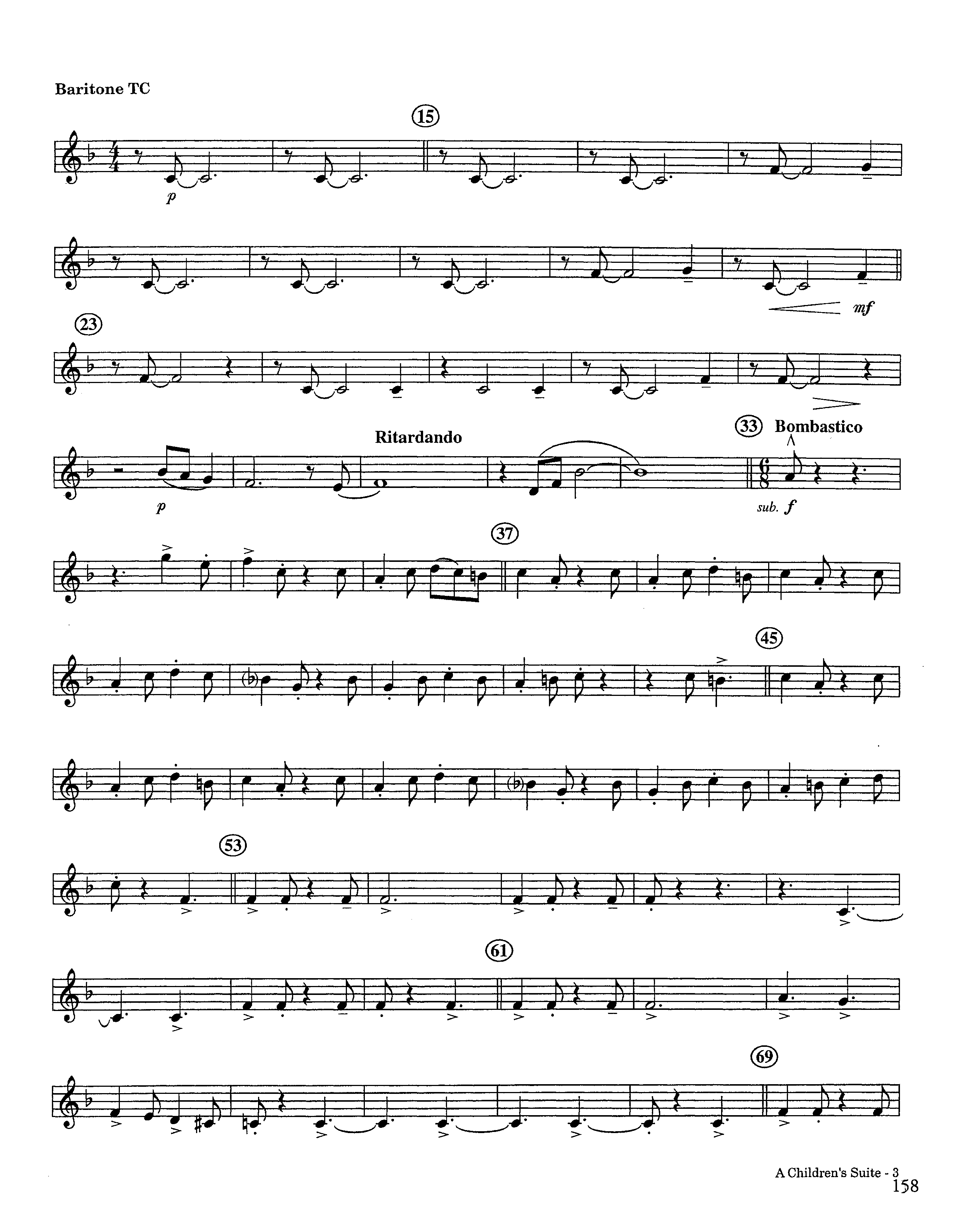 A Children's Suite (Instrumental) Baritone TC (Lifeway Worship / Arr. Ed Hogan)