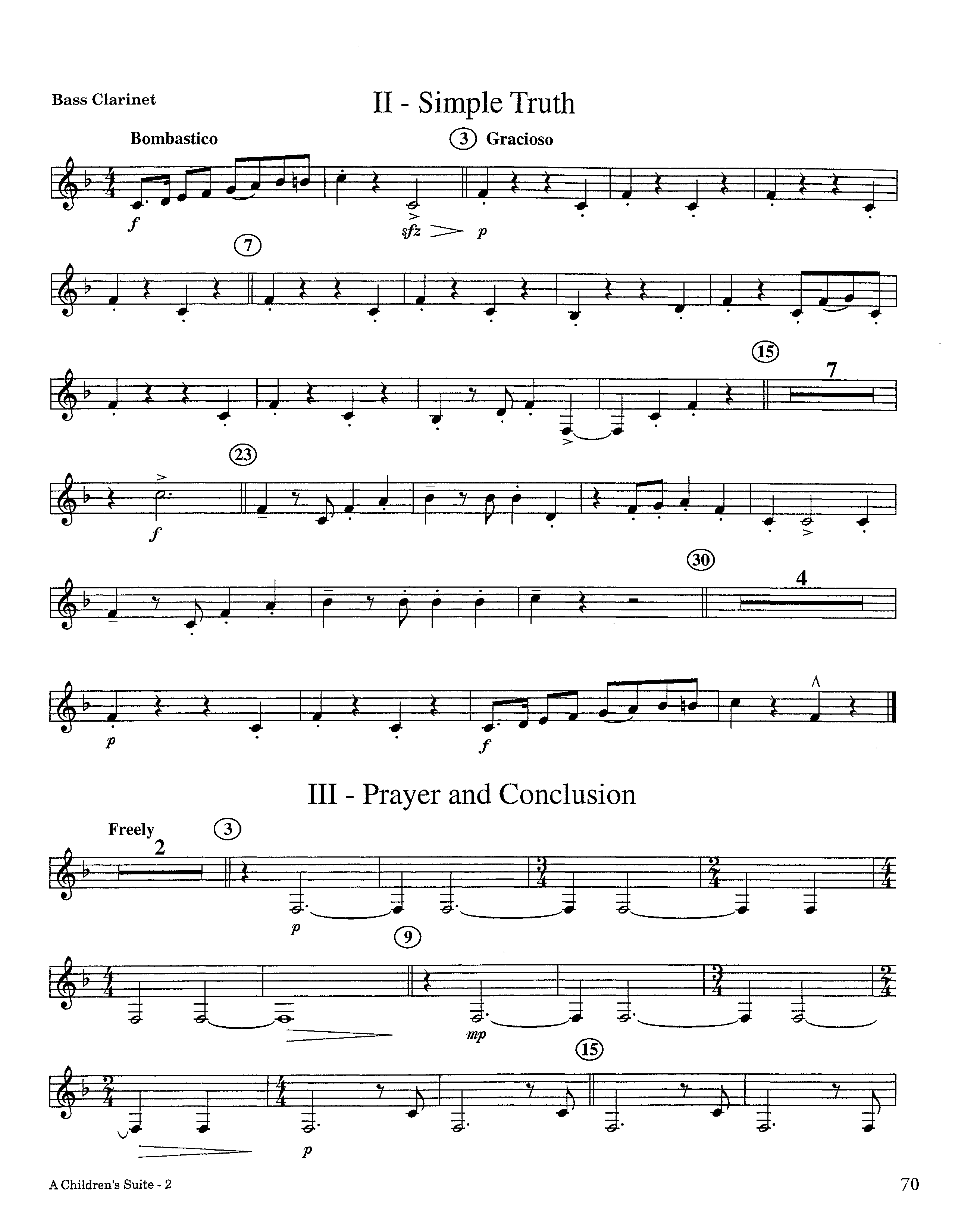 A Children's Suite (Instrumental) Bass Clarinet (Lifeway Worship / Arr. Ed Hogan)