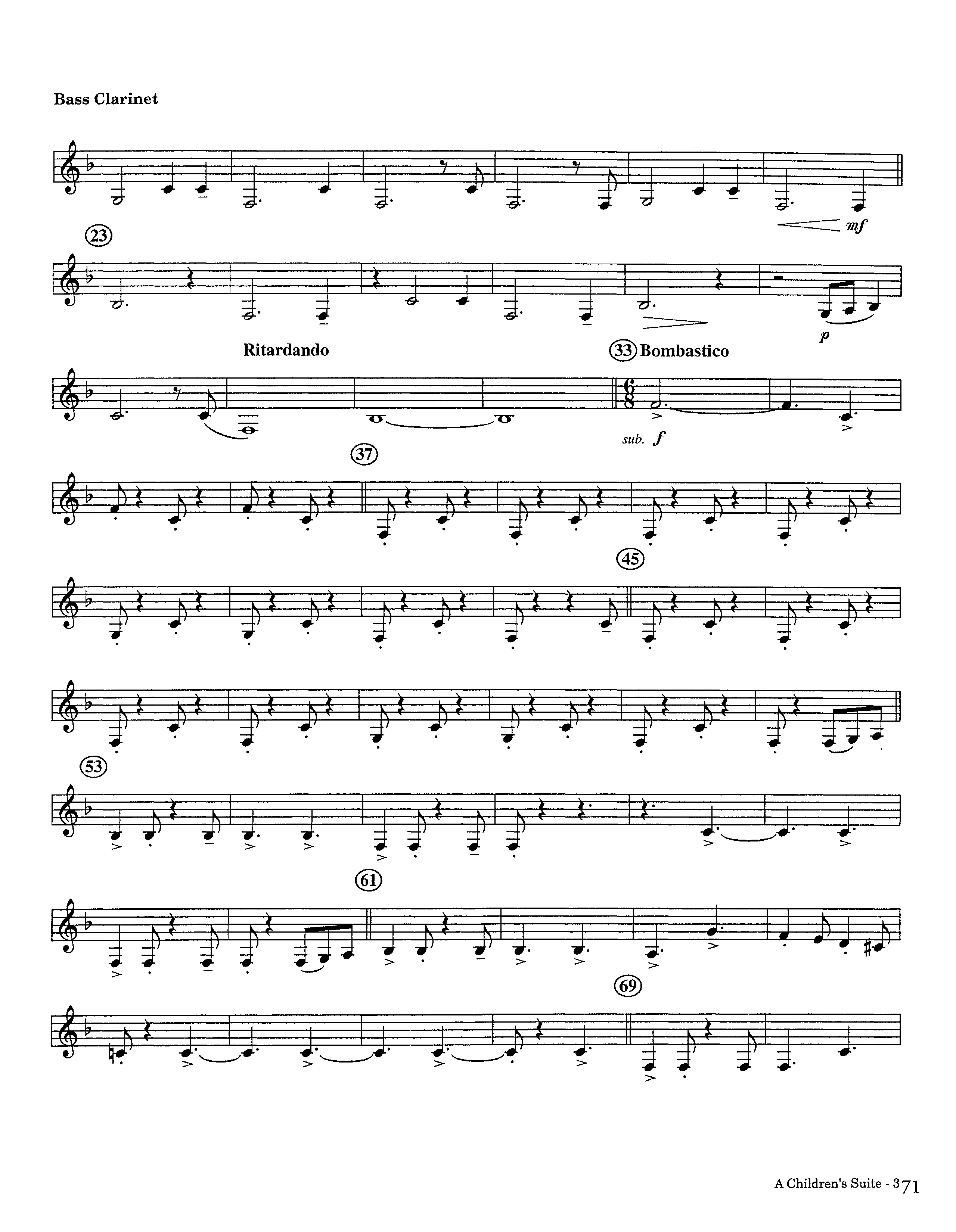 A Children's Suite (Instrumental) Bass Clarinet (Lifeway Worship / Arr. Ed Hogan)