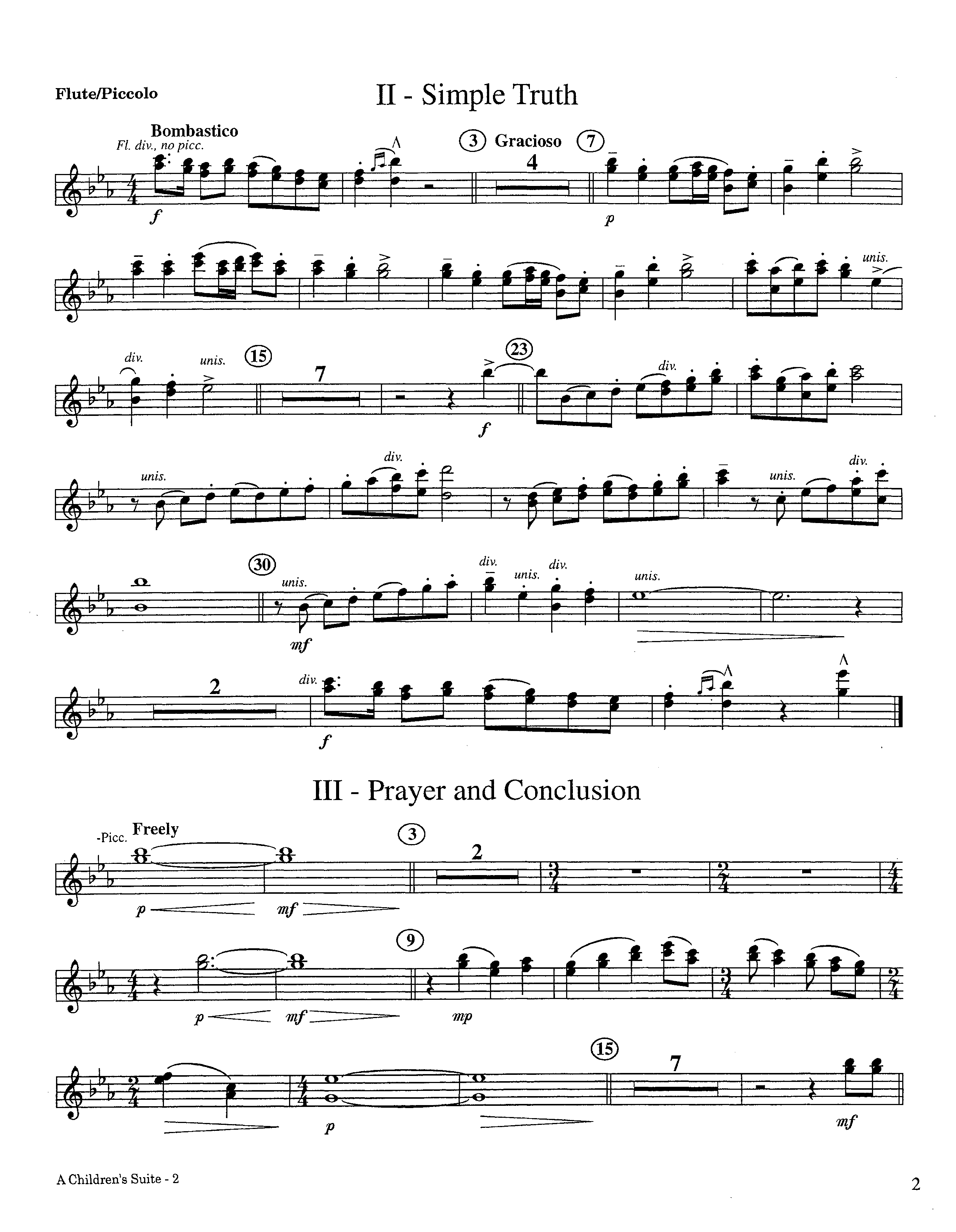 A Children's Suite (Instrumental) Flute/Piccolo (Lifeway Worship / Arr. Ed Hogan)