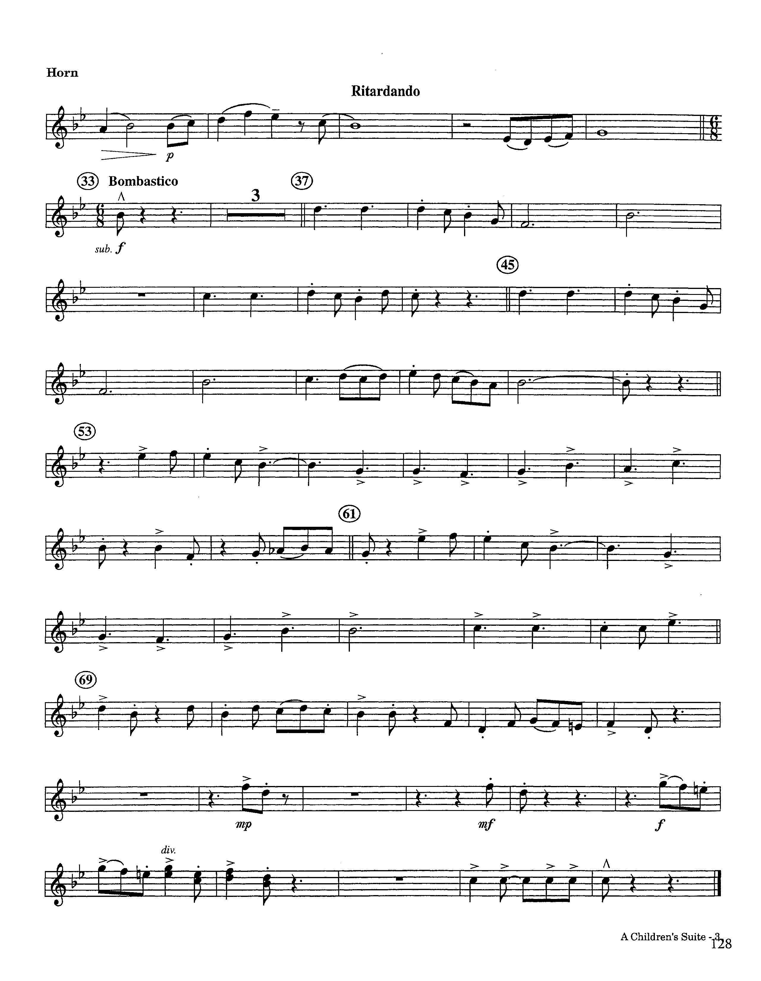 A Children's Suite (Instrumental) French Horn (Lifeway Worship / Arr. Ed Hogan)