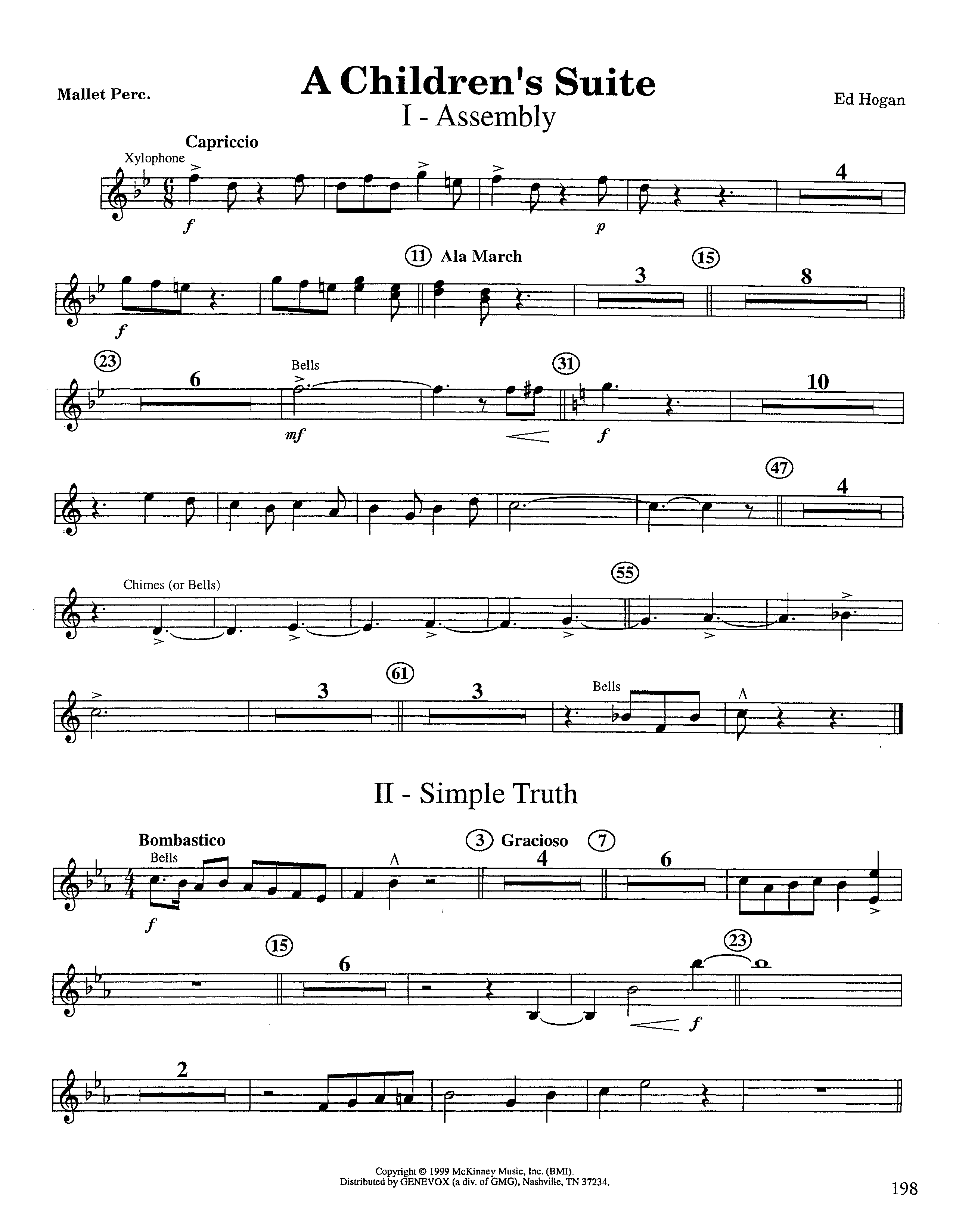 A Children's Suite (Instrumental) Mallets (Lifeway Worship / Arr. Ed Hogan)