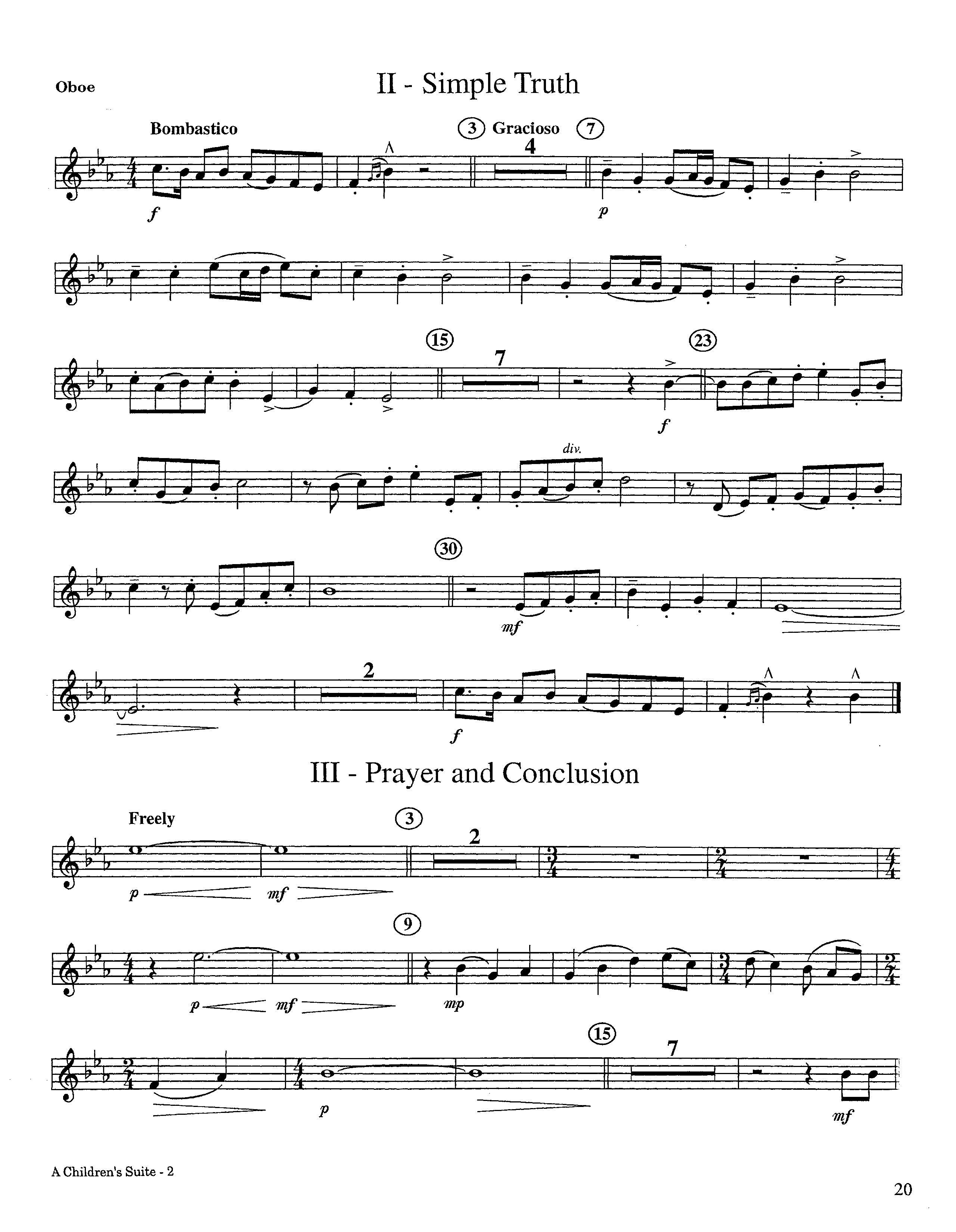 A Children's Suite (Instrumental) Oboe (Lifeway Worship / Arr. Ed Hogan)