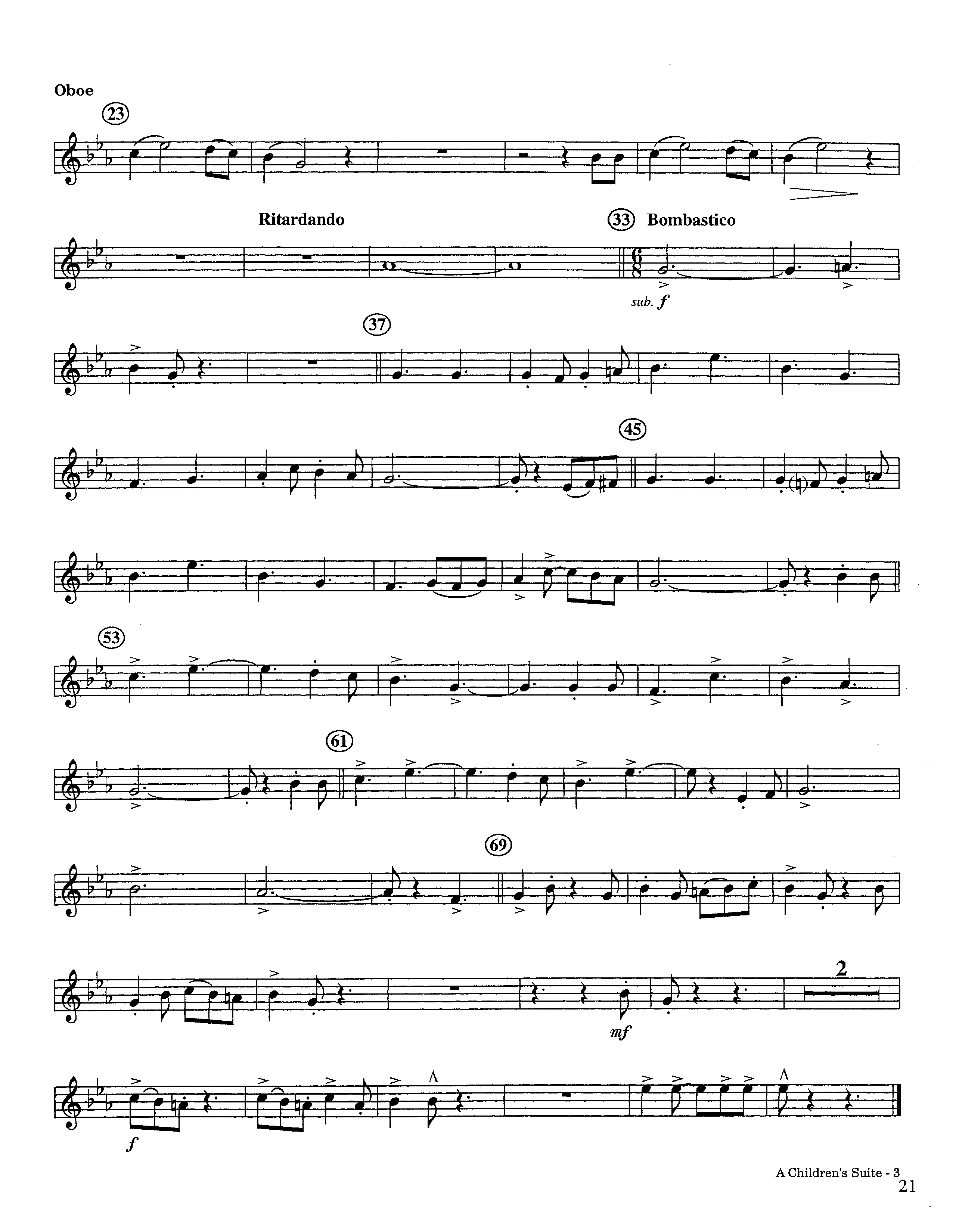 A Children's Suite (Instrumental) Oboe (Lifeway Worship / Arr. Ed Hogan)