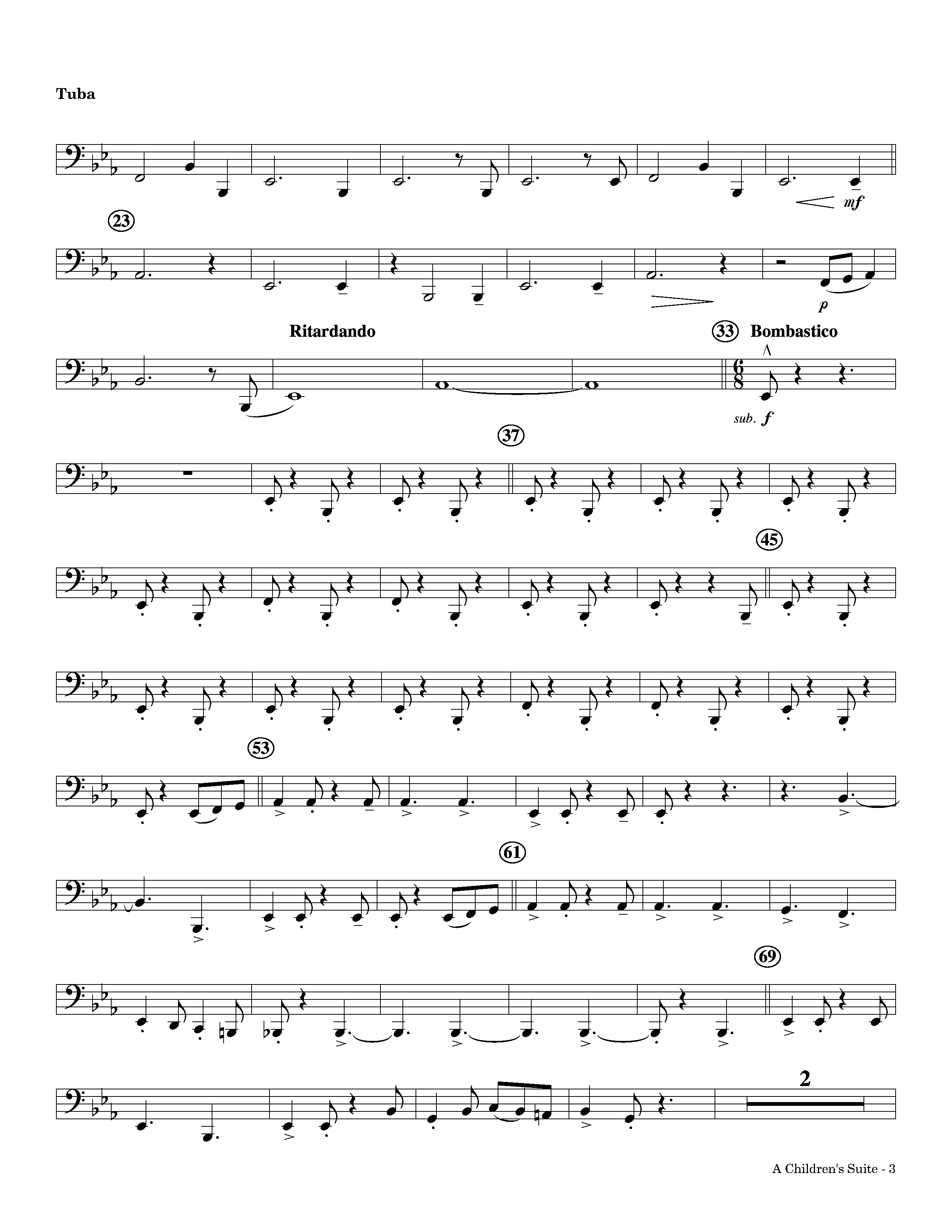 A Children's Suite (Instrumental) Tuba (Lifeway Worship / Arr. Ed Hogan)