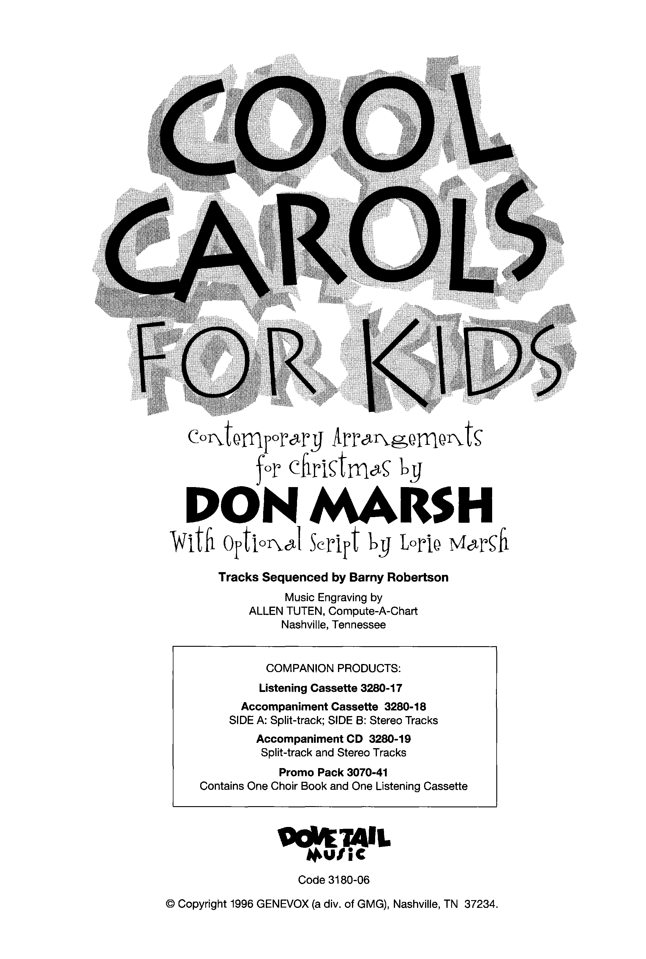 Cool Carols For Kids (10 Song Choral Collection) Instructions (Lifeway Kids / Arr. Don Marsh)