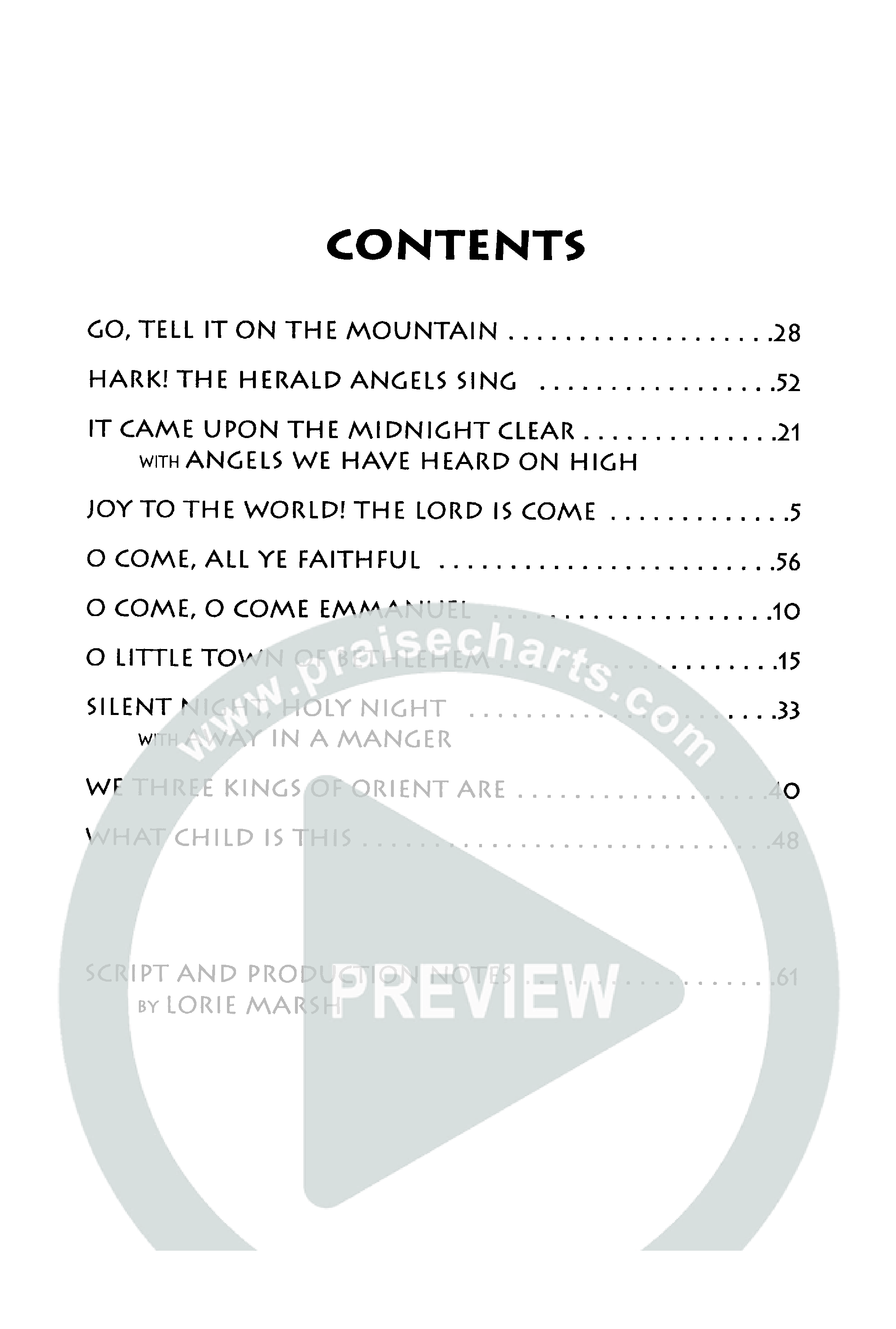 Cool Carols For Kids (10 Song Choral Collection) Instructions (Lifeway Kids / Arr. Don Marsh)