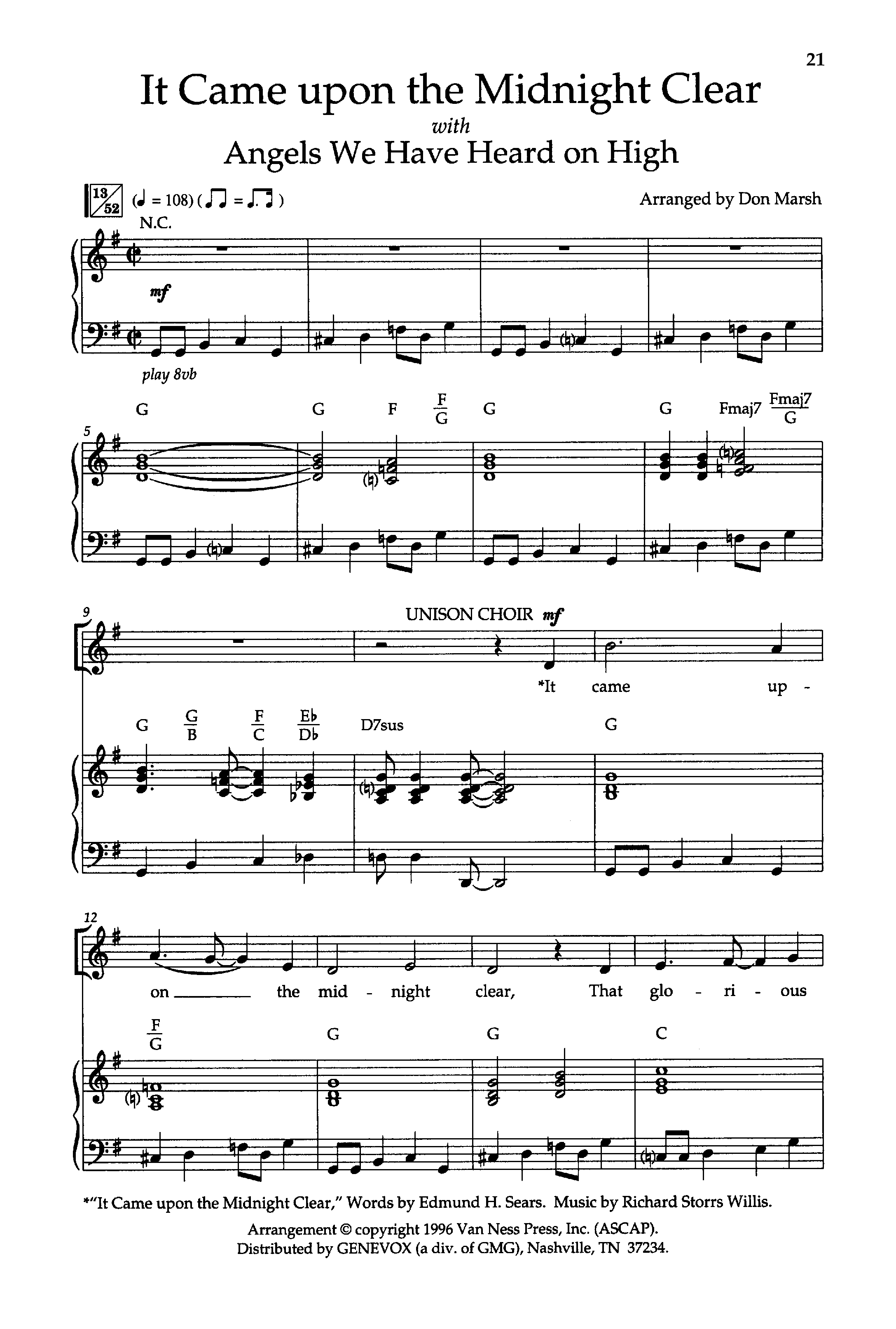 Cool Carols For Kids (10 Song Choral Collection) Song 4 (Piano SATB) (Lifeway Kids / Arr. Don Marsh)