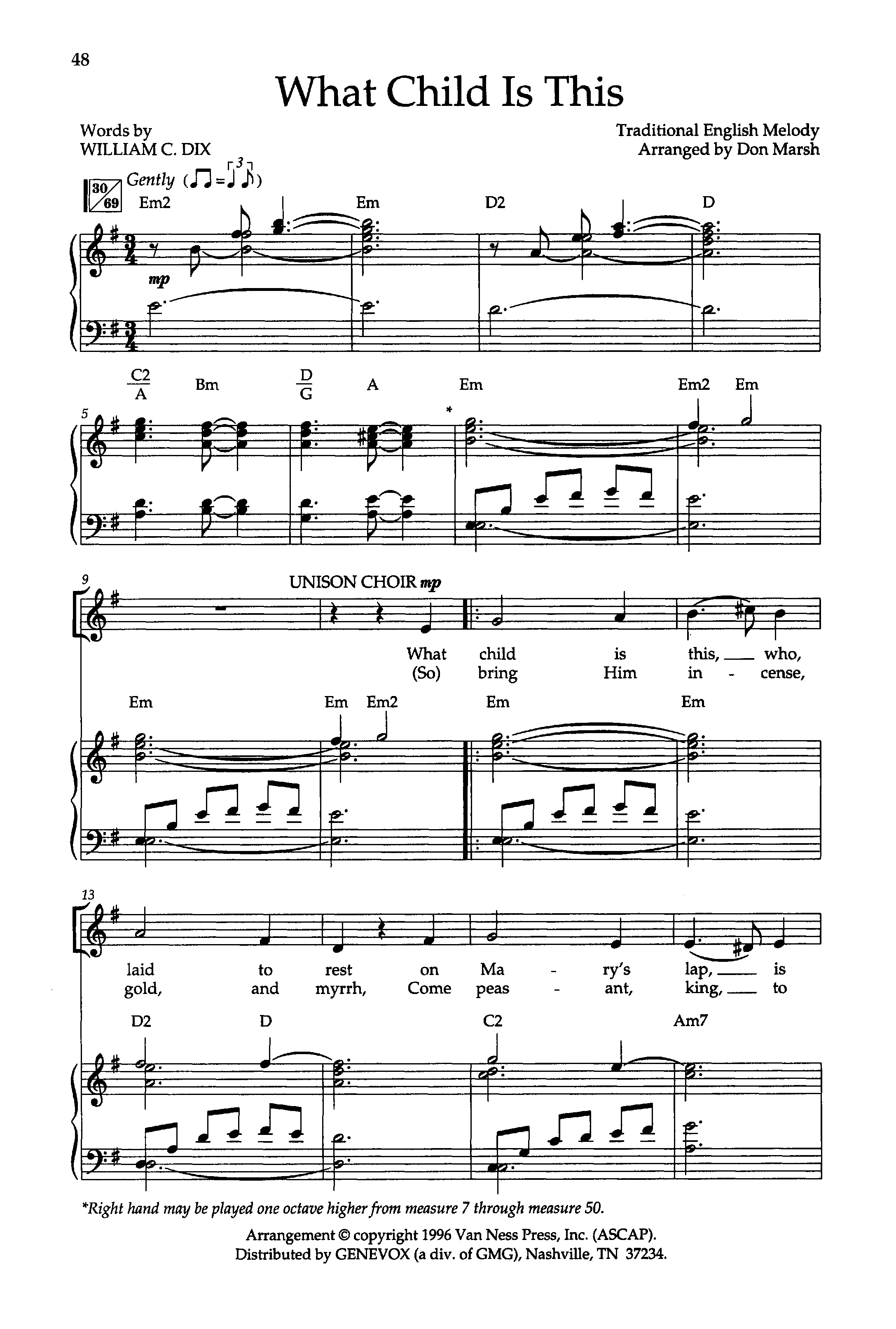 Cool Carols For Kids (10 Song Choral Collection) Song 8 (Piano SATB) (Lifeway Kids / Arr. Don Marsh)