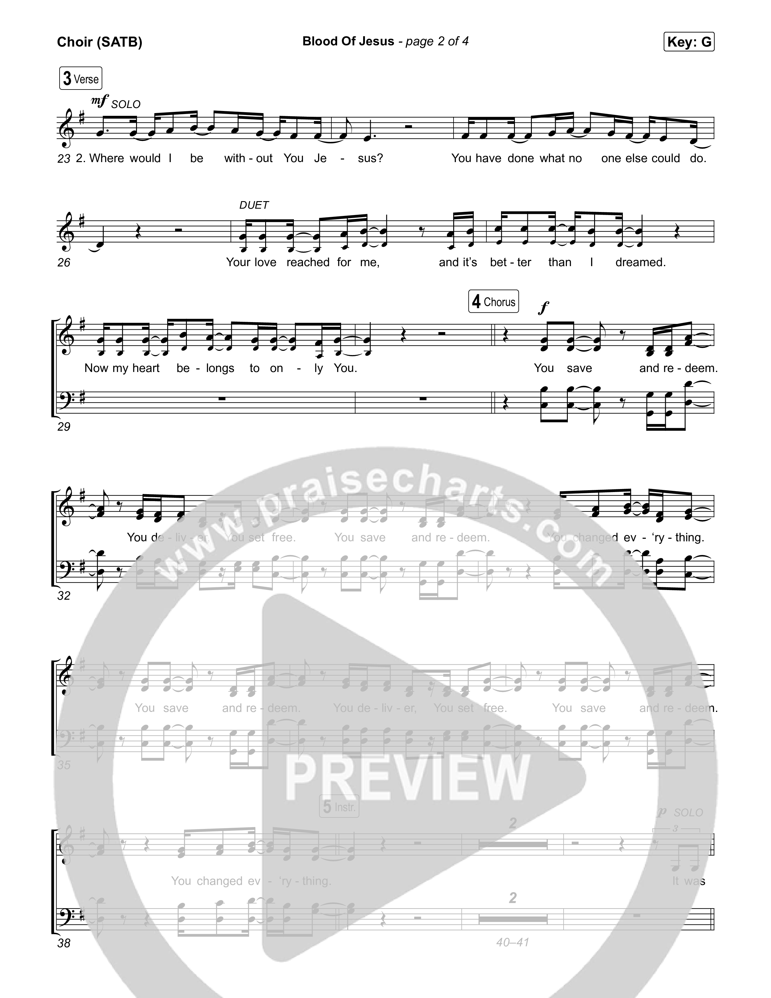 Blood Of Jesus Choir Sheet (SATB) (UPPERROOM)
