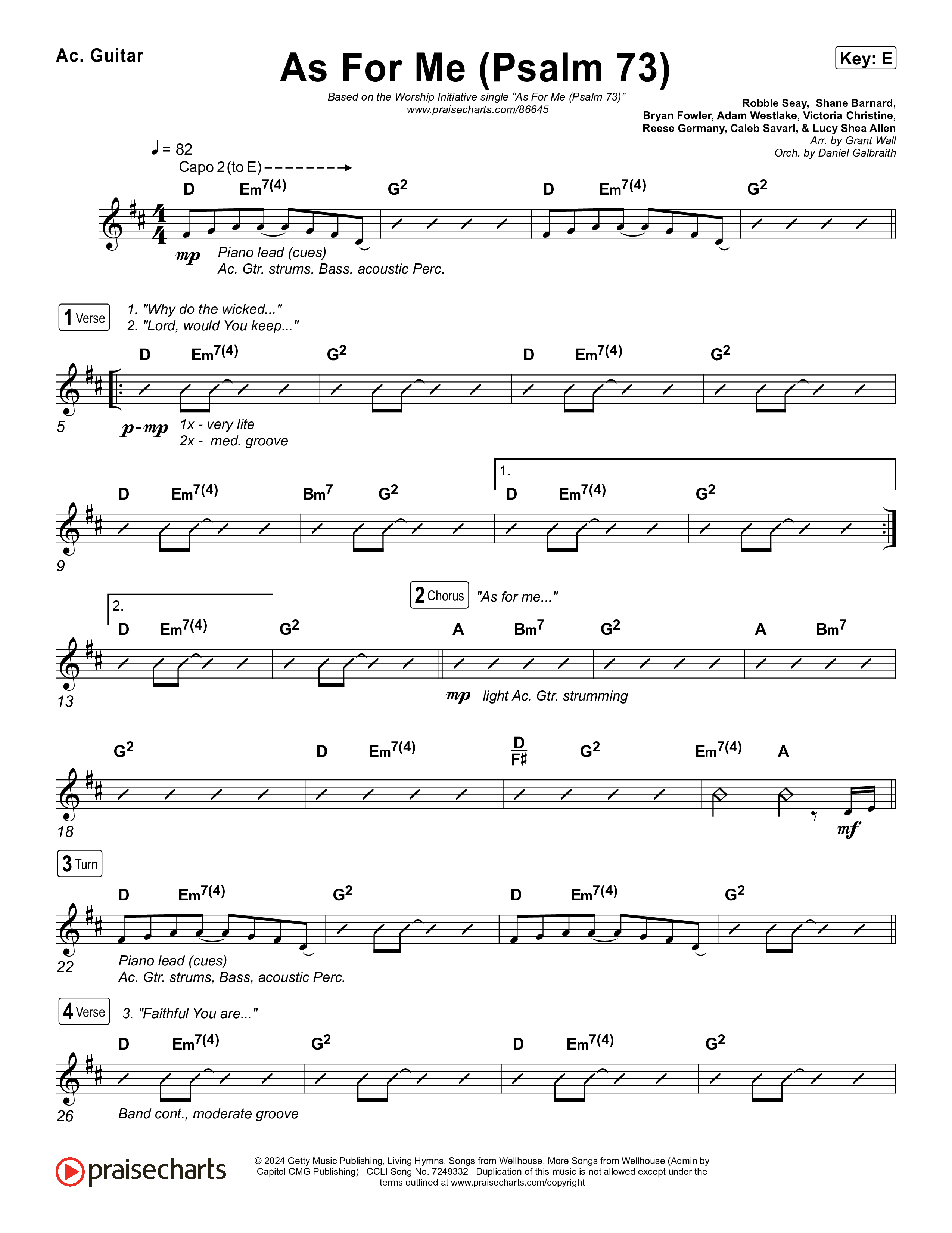 As For Me (Psalm 73) Acoustic Guitar (The Worship Initiative)