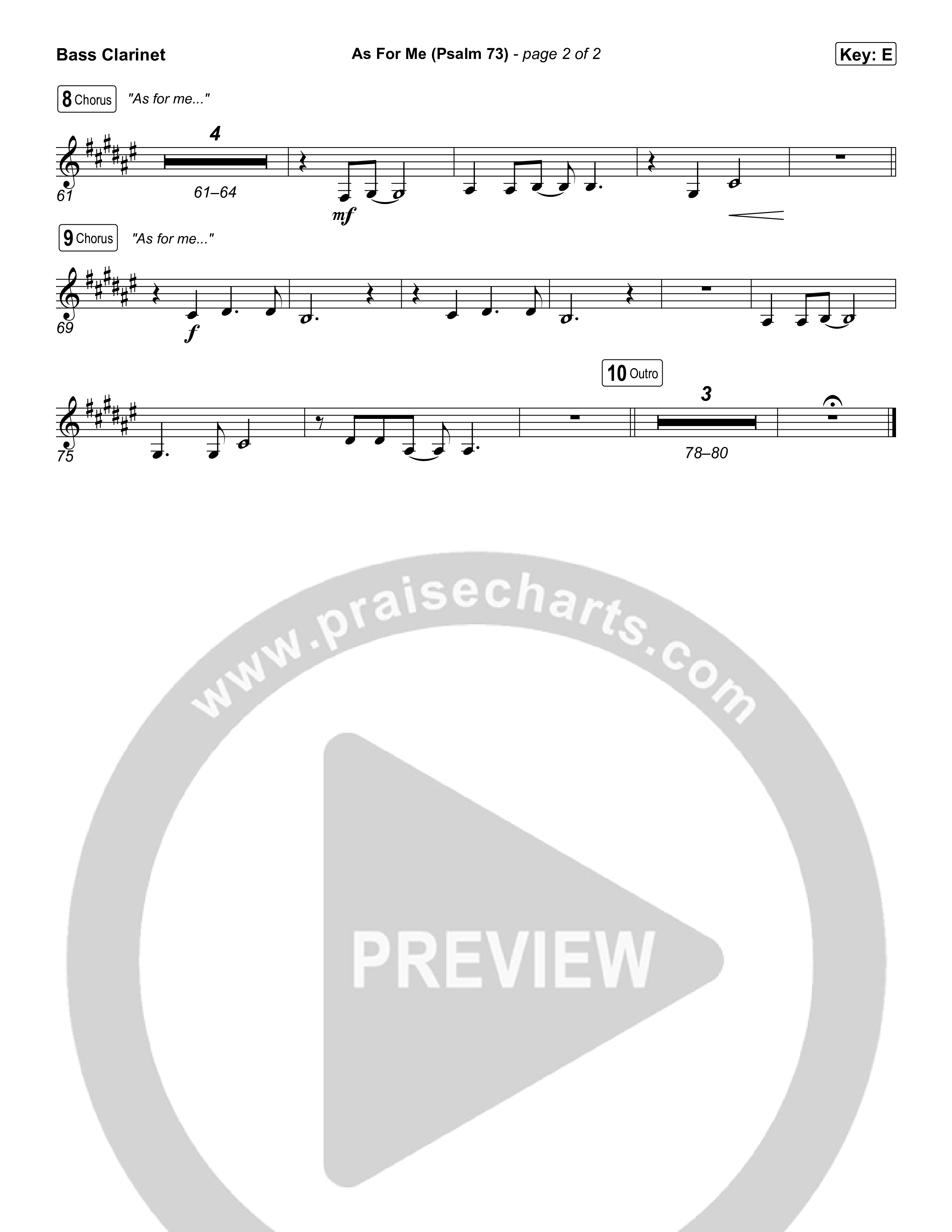 As For Me (Psalm 73) Bass Clarinet (The Worship Initiative)