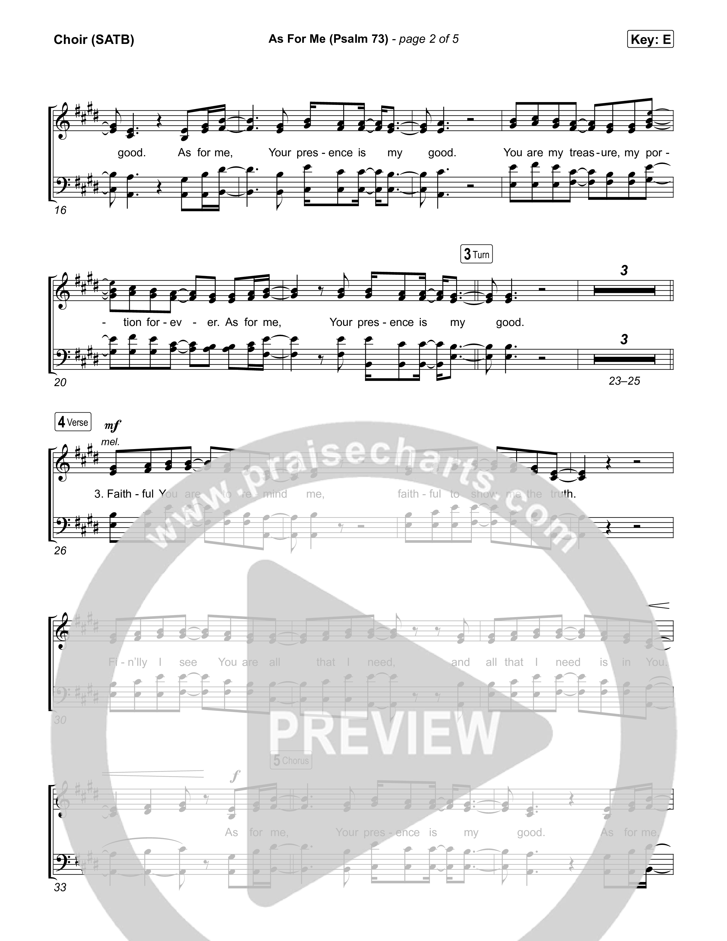 As For Me (Psalm 73) Choir Sheet (SATB) (The Worship Initiative)