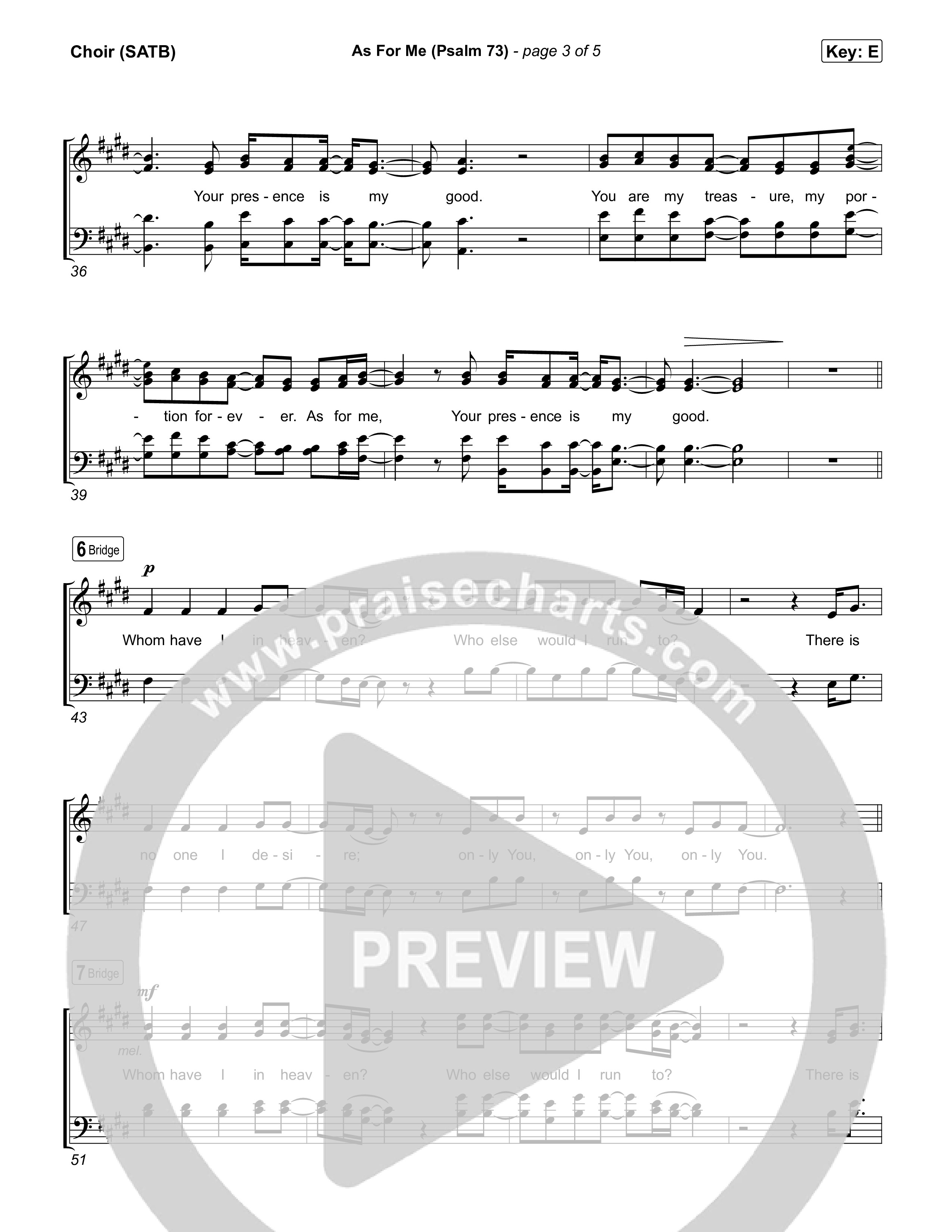 As For Me (Psalm 73) Choir Sheet (SATB) (The Worship Initiative)