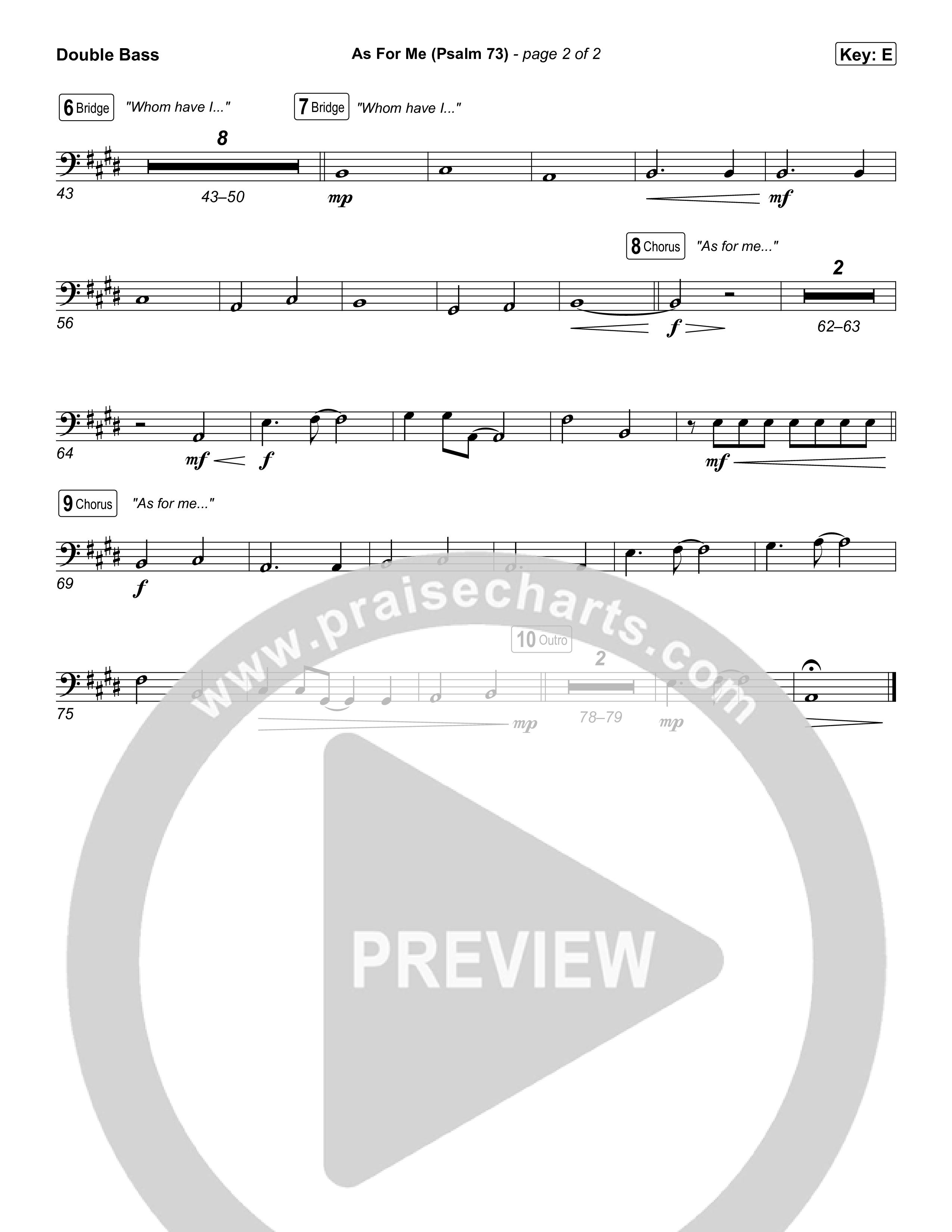 As For Me (Psalm 73) String Bass (The Worship Initiative)