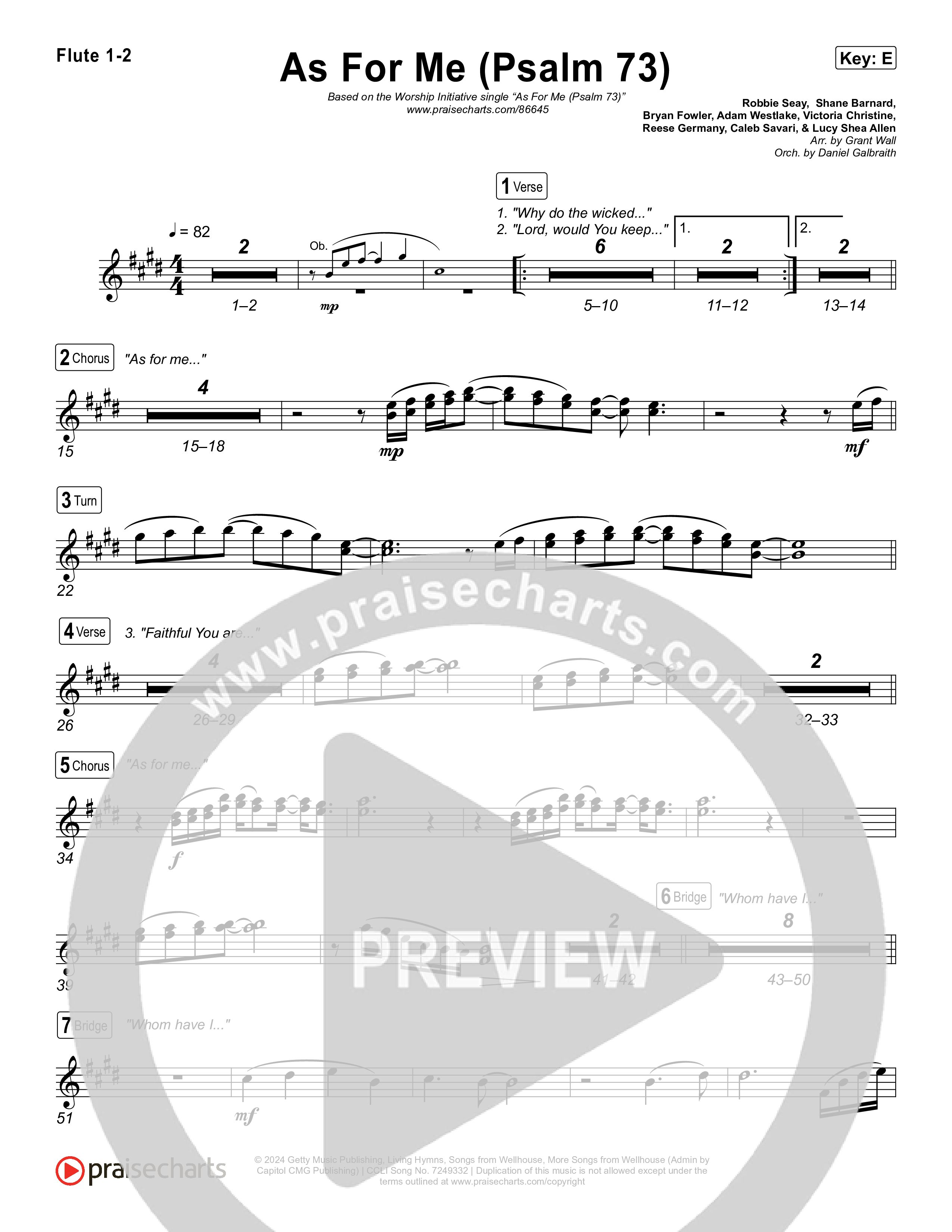 As For Me (Psalm 73) Flute 1,2 (The Worship Initiative)