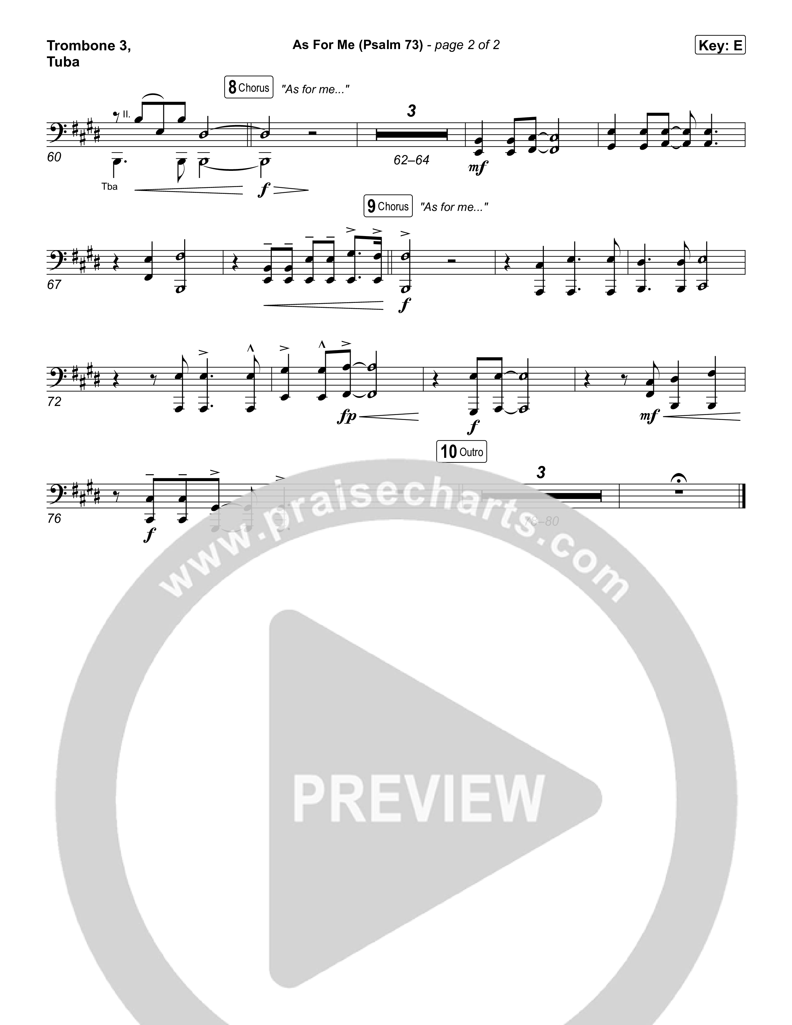 As For Me (Psalm 73) Trombone 3/Tuba (The Worship Initiative)