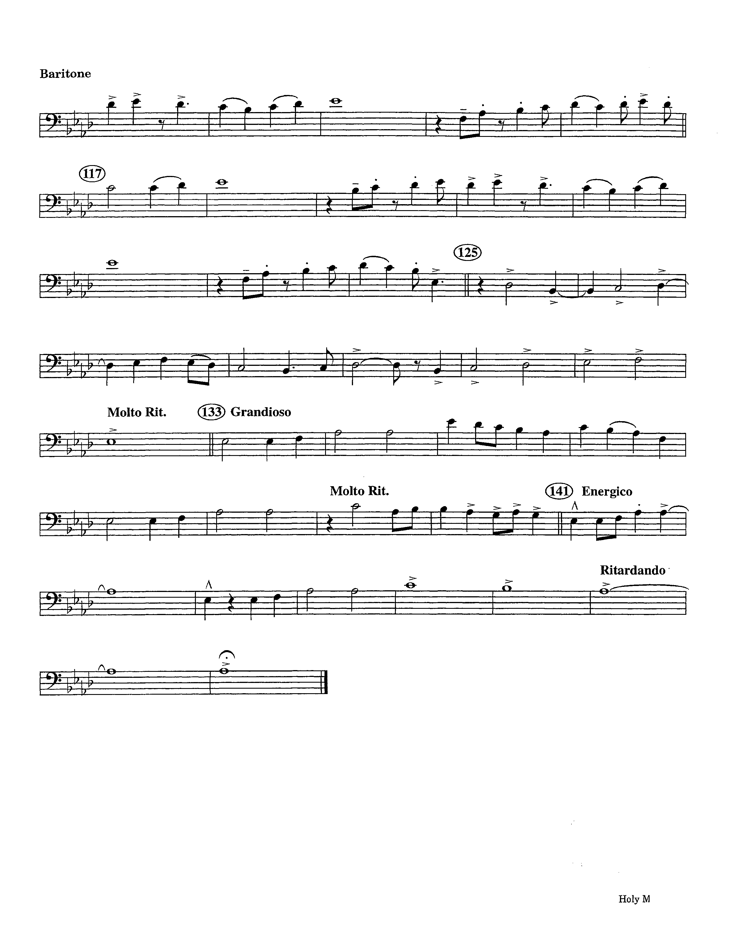 Holy Manna (Instrumental) Baritone Horn BC (Lifeway Worship / Arr. Ed Hogan)