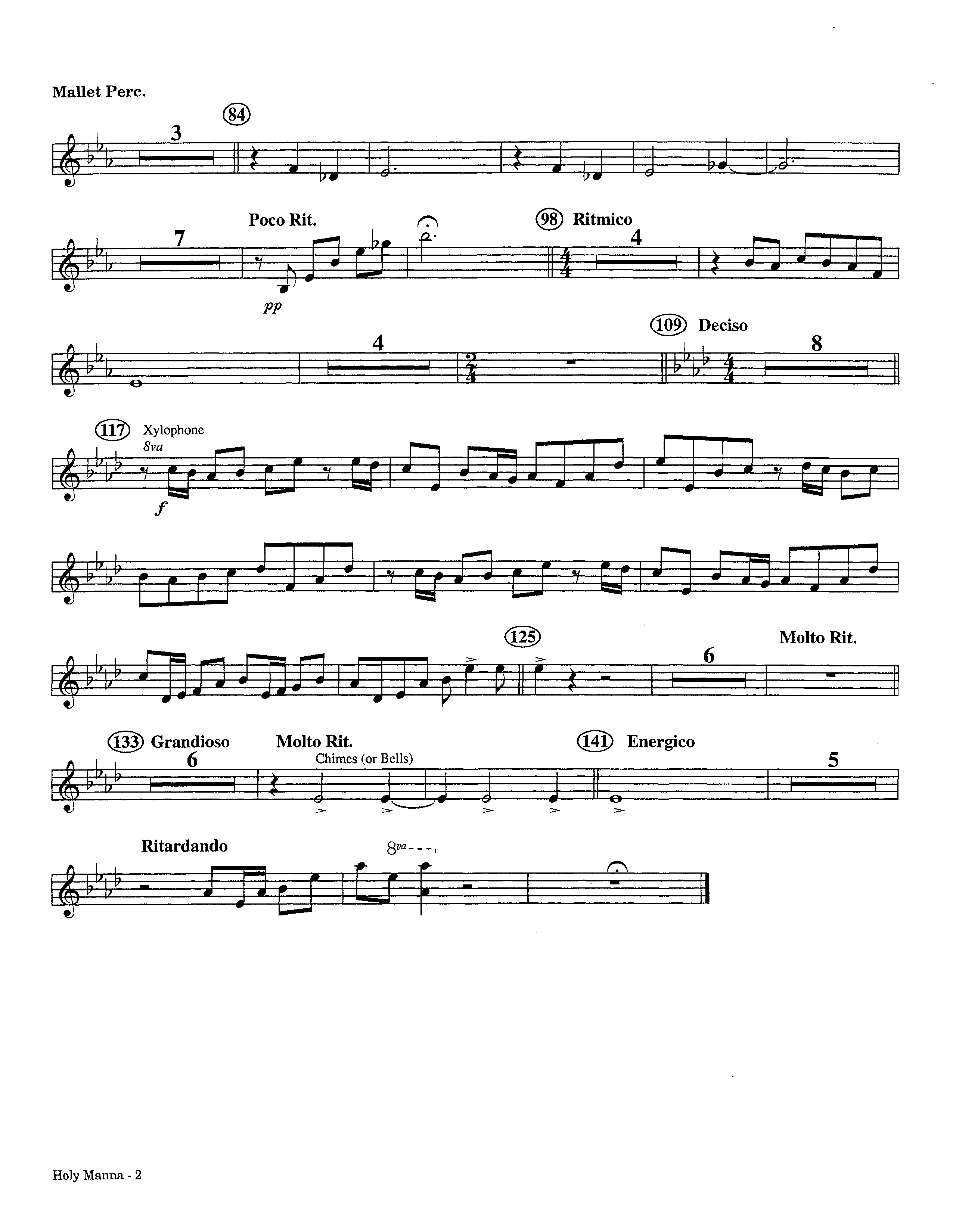 Holy Manna (Instrumental) Mallets (Lifeway Worship / Arr. Ed Hogan)