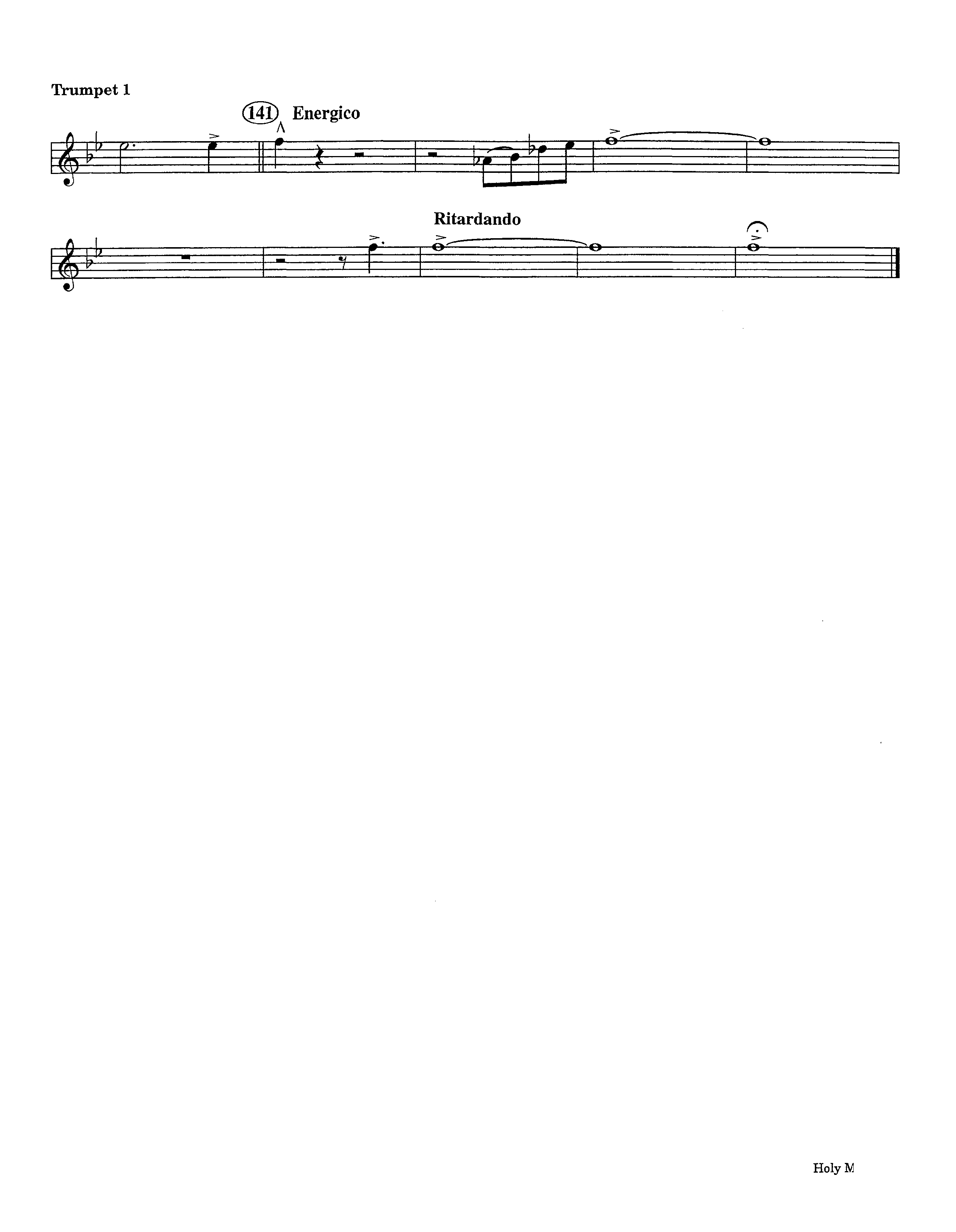 Holy Manna (Instrumental) Trumpet 1 (Lifeway Worship / Arr. Ed Hogan)