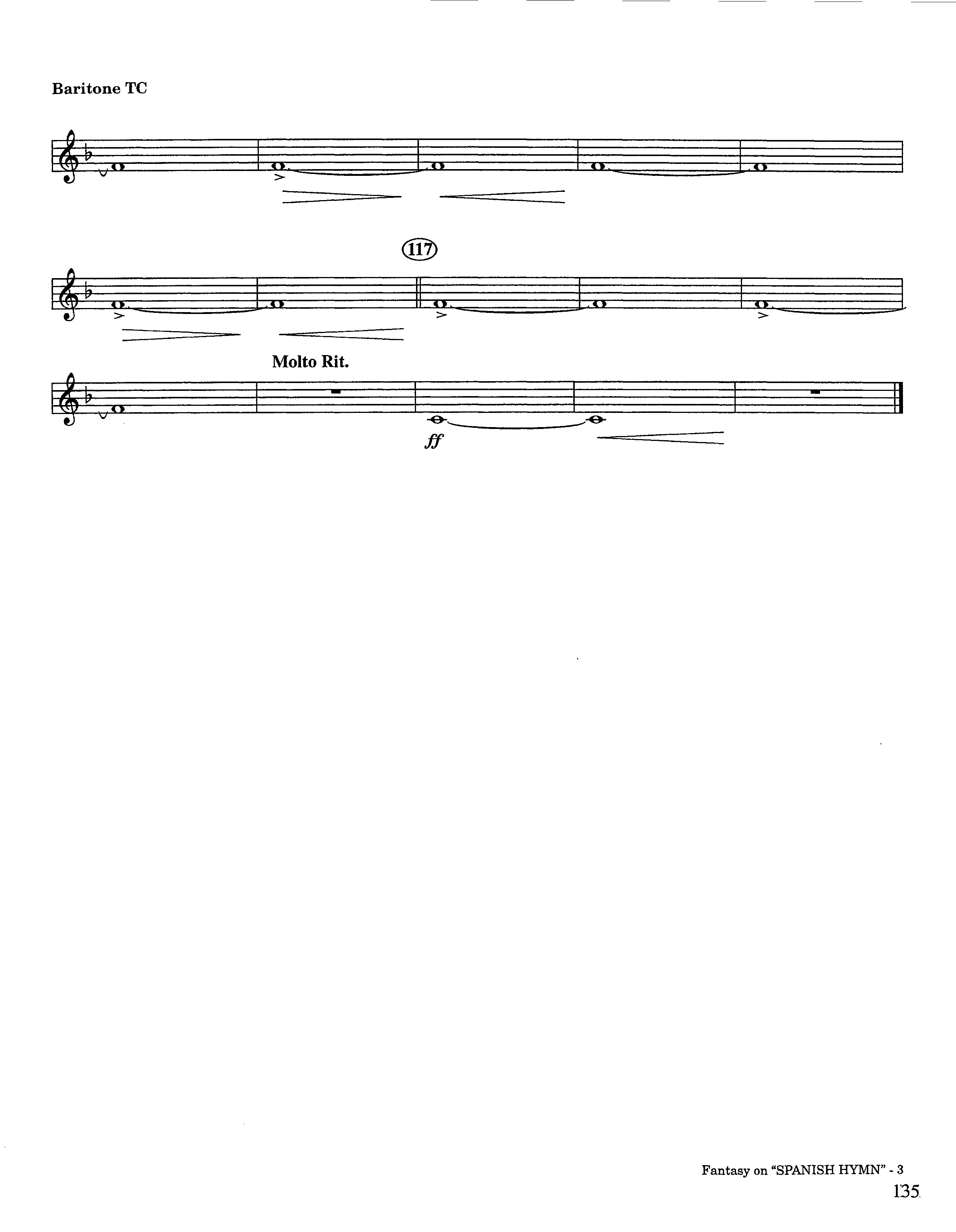 Fantasy On Spanish Hymn (Instrumental) Baritone TC (Lifeway Worship / Arr. Steve Dunn)